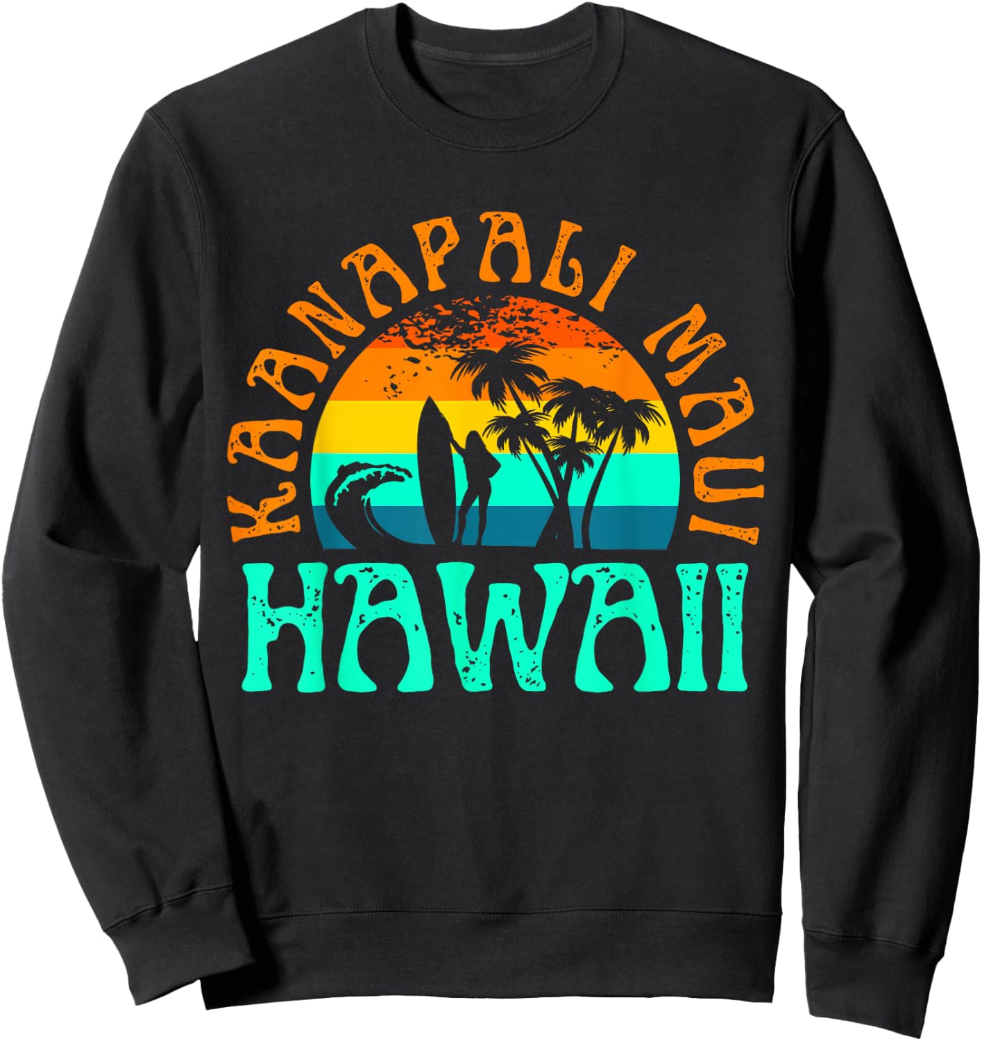 Kaanapali Maui Hawaii Sweatshirt - Sweatshirt | Black