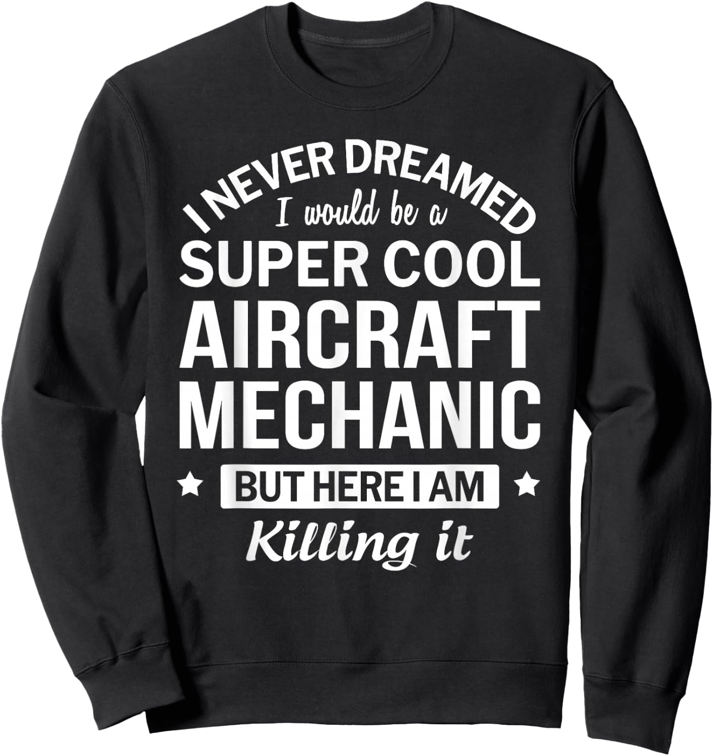 Funny Aircraft Mechanic I Never Dreamed Gift Sweatshirt - Sweatshirt | Black