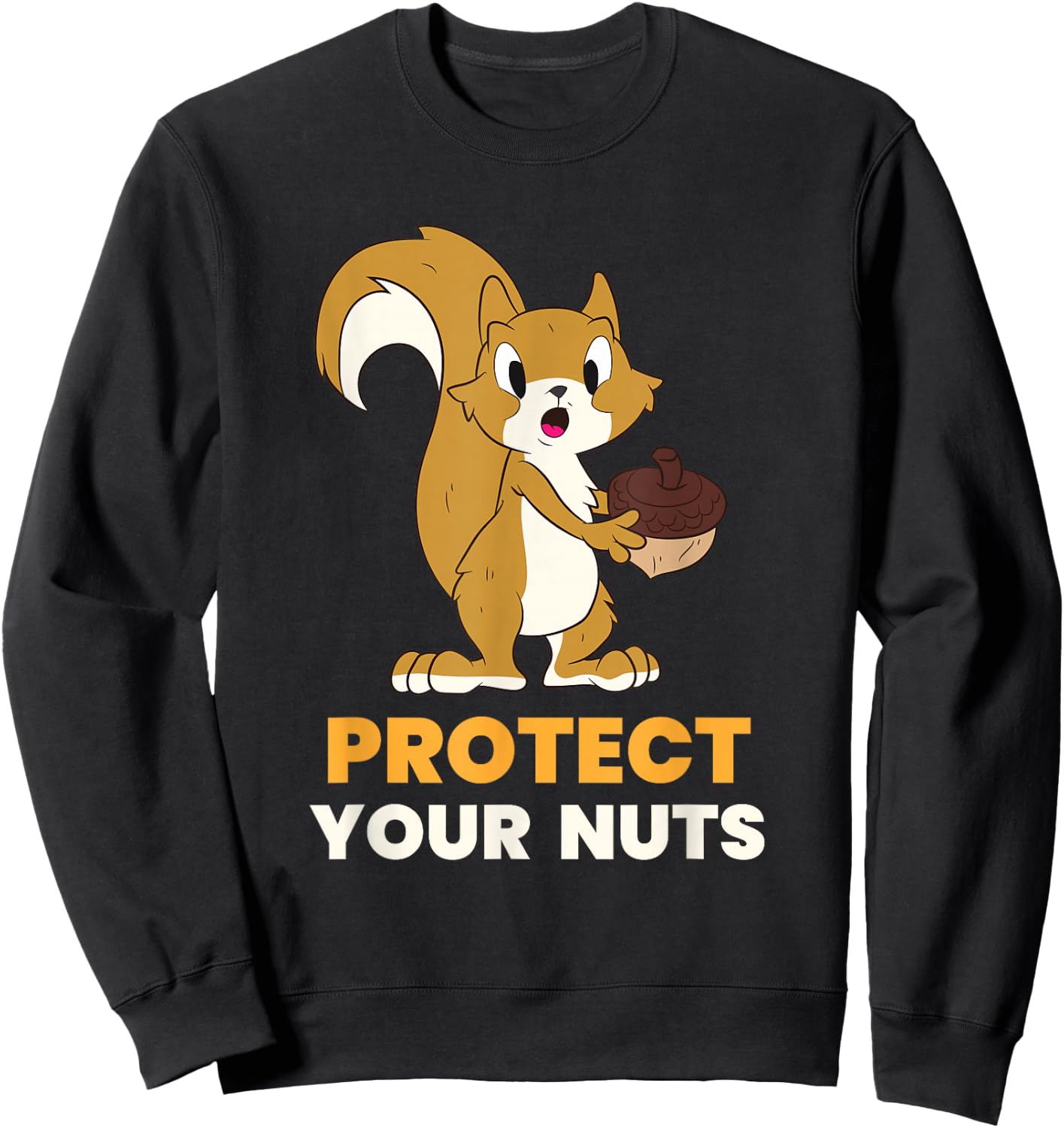 Squirrel Protect Your Nuts Squirrel Food Gift Sweatshirt - Sweatshirt | Black