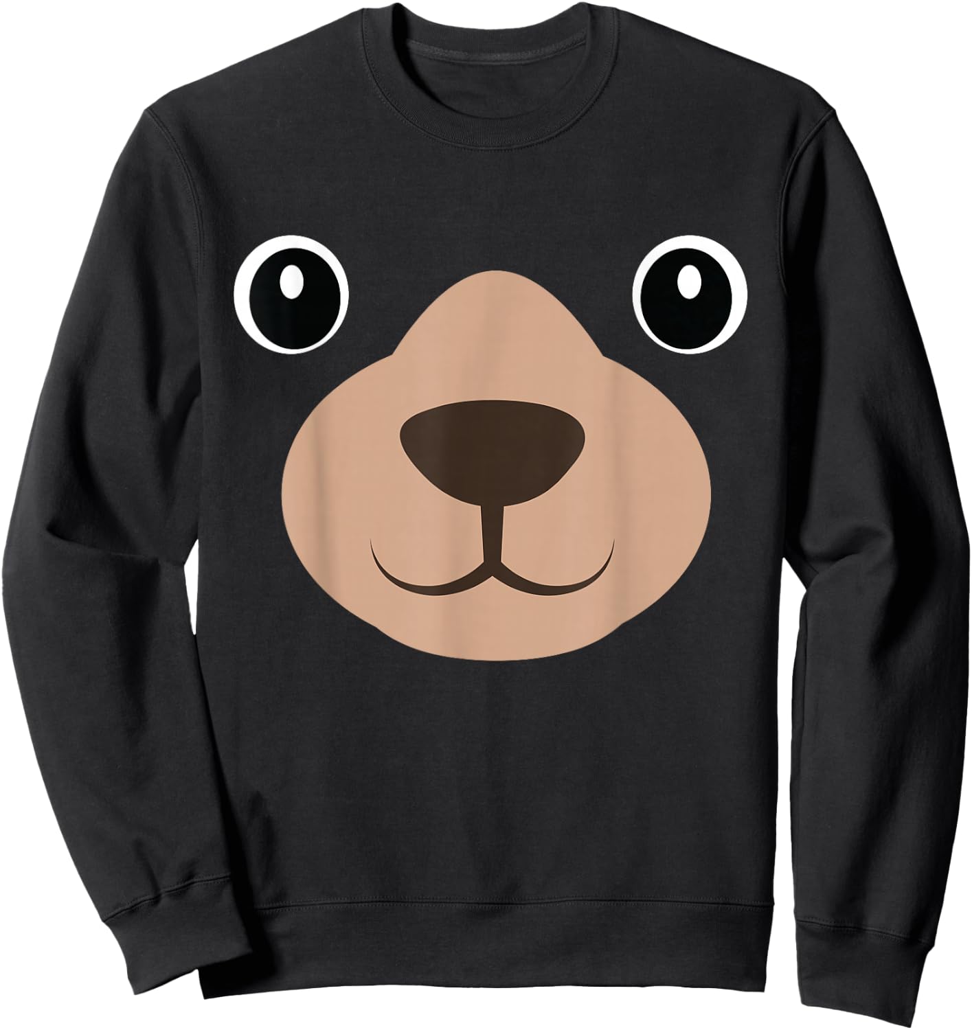 Halloween Mama Bear Face Costume Kids Bear Face Costume Sweatshirt - Sweatshirt | Black