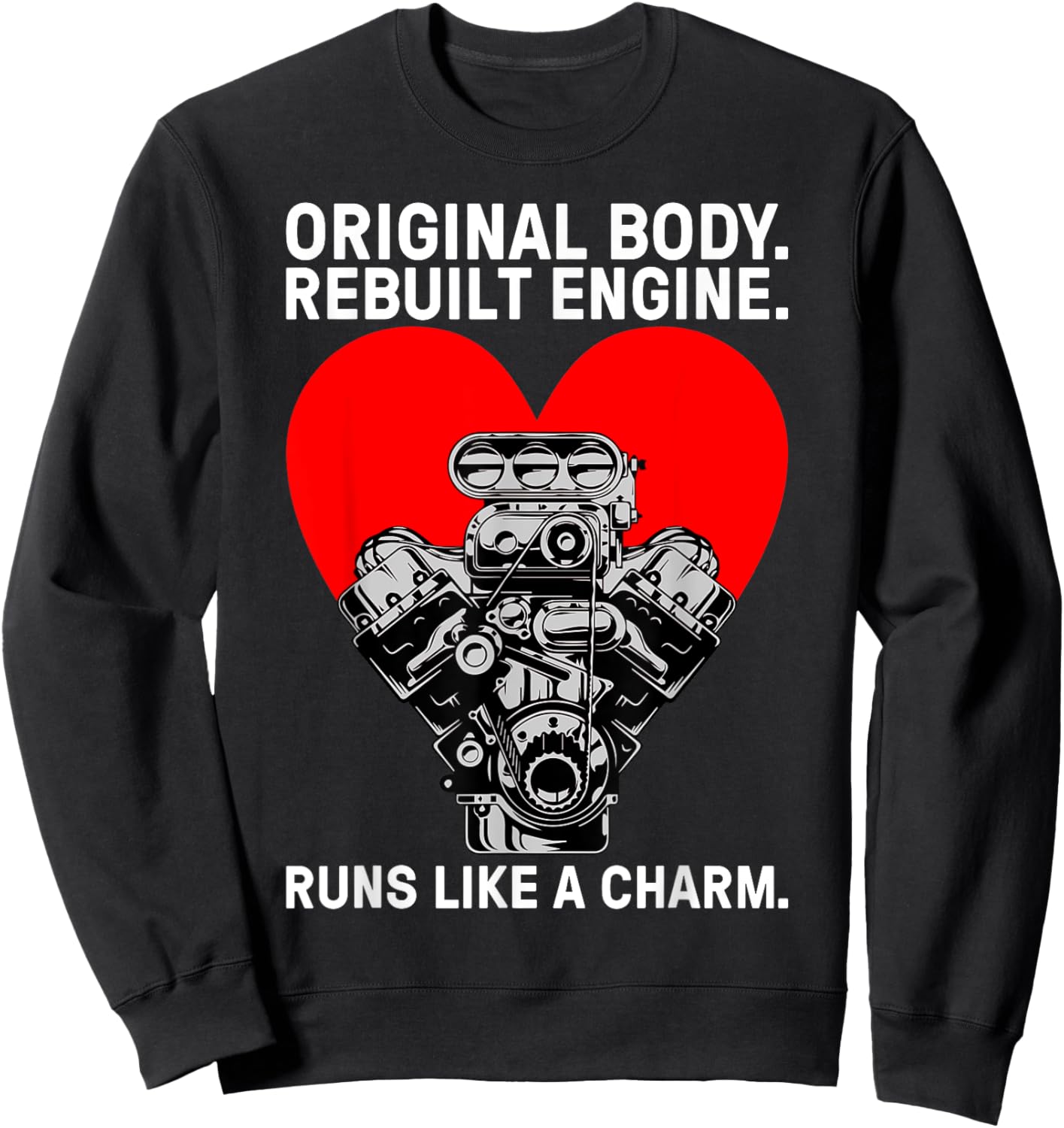 Funny Hear Attack Survivor Gift Men Women Open Heart Surgery Sweatshirt - Sweatshirt | Black