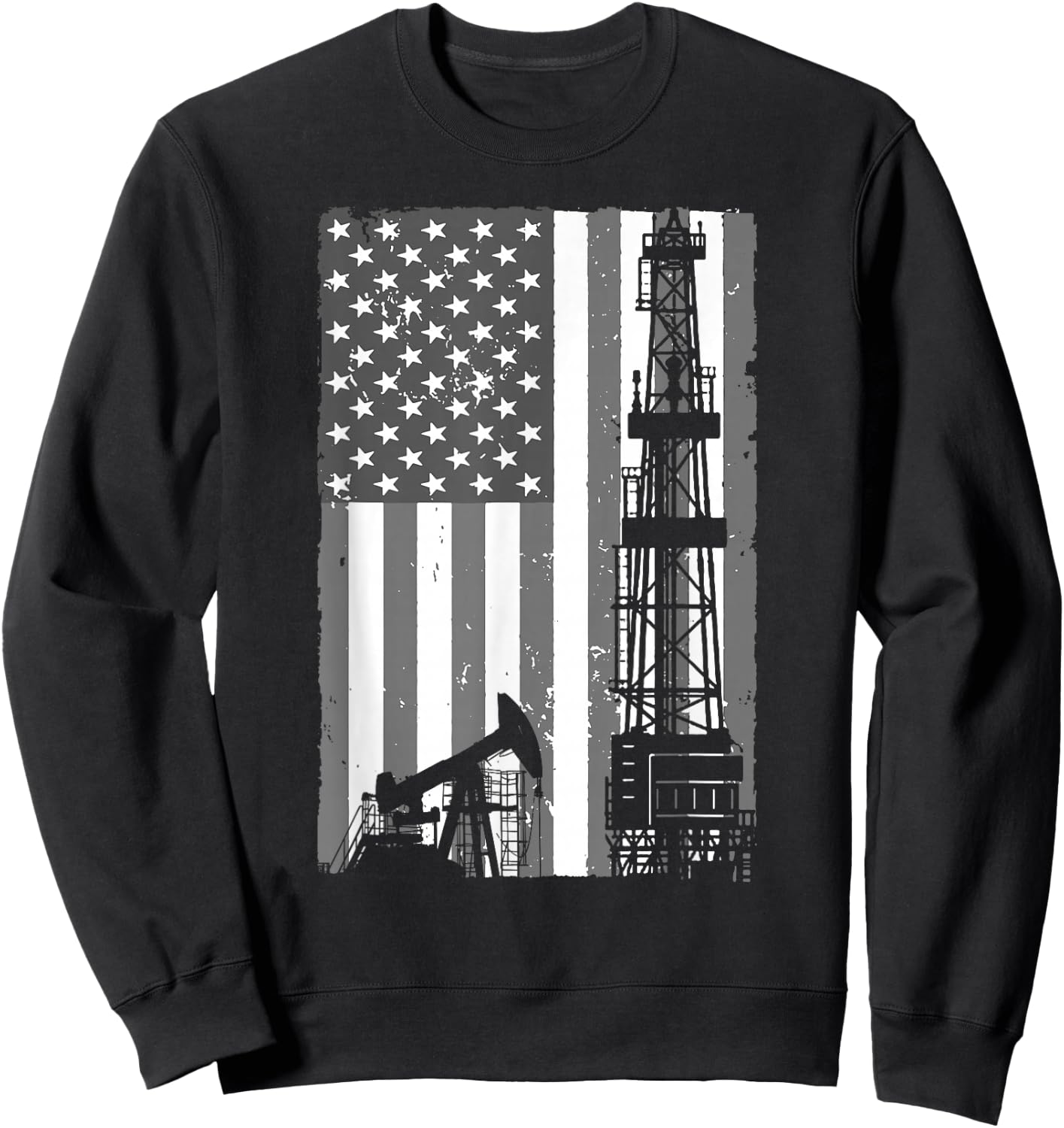 Cool Oil Field Art Women Oilfield Drilling Lovers Sweatshirt - Sweatshirt | Black