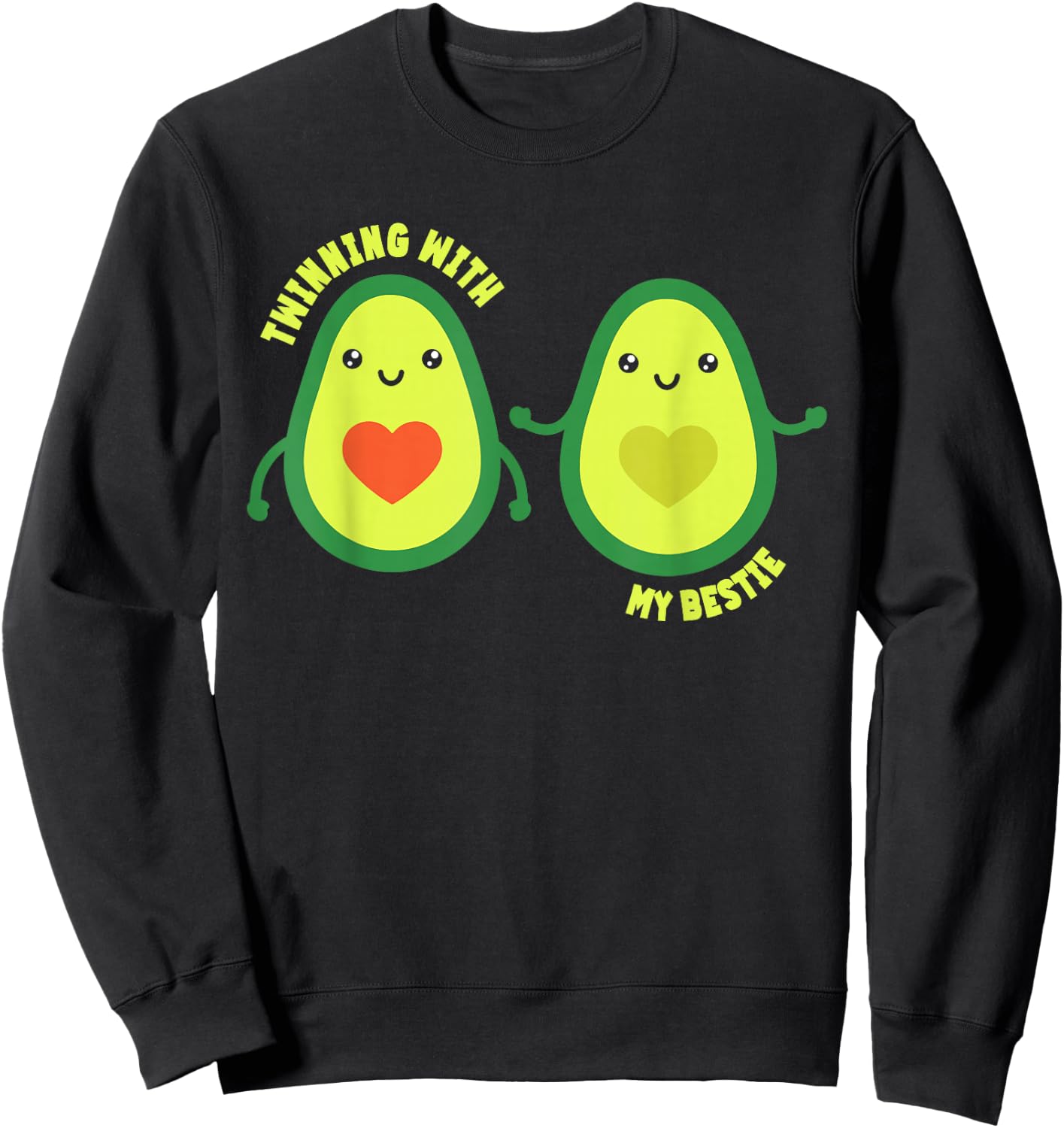 Twinning With My Bestie Friends Matching Friendship Sweatshirt - Sweatshirt | Black