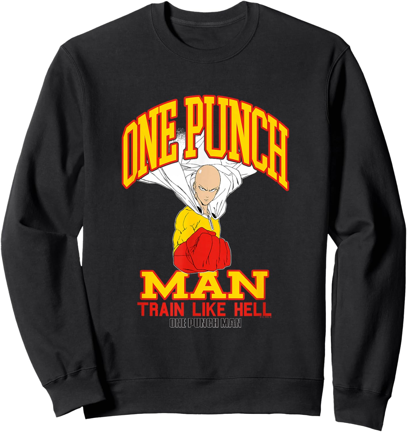 One Punch Man Saitama Train Like Hell Sweatshirt - Sweatshirt | Black