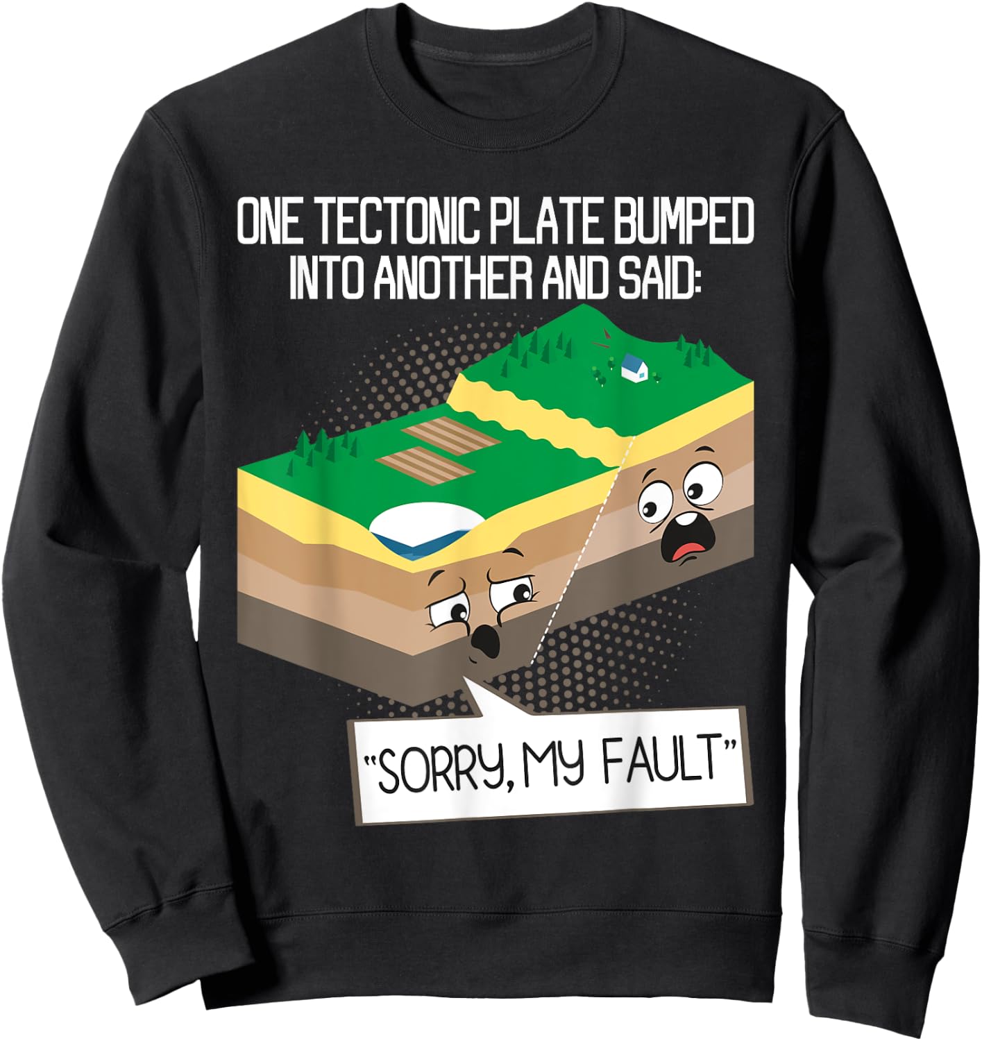 Tectonic Plate - Geology Earth Science Teacher Seismology Sweatshirt - Sweatshirt | Black