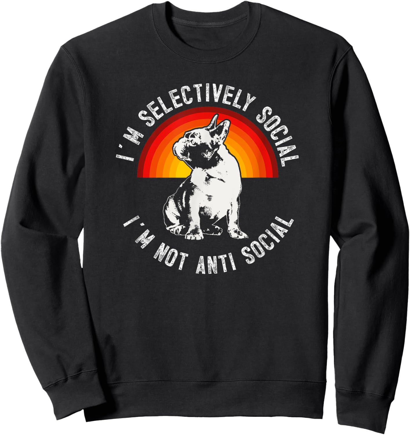 French Bulldog Frenchie Dog Men Women Kids Sweatshirt - Sweatshirt | Black