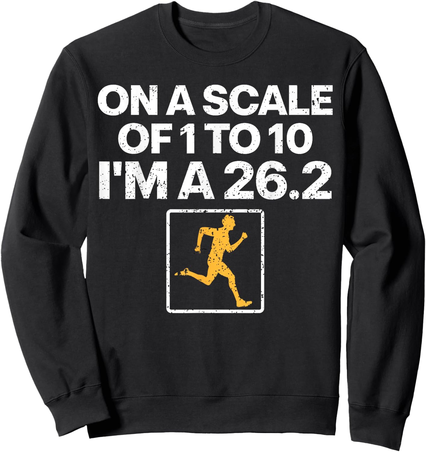 Funny Marathon Art Men Women Marathon Finisher 26.2 Running Sweatshirt - Sweatshirt | Black