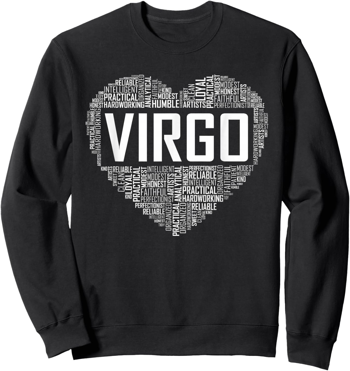 Virgo Zodiac Horoscope Astrology Sign Sweatshirt - Sweatshirt | Black