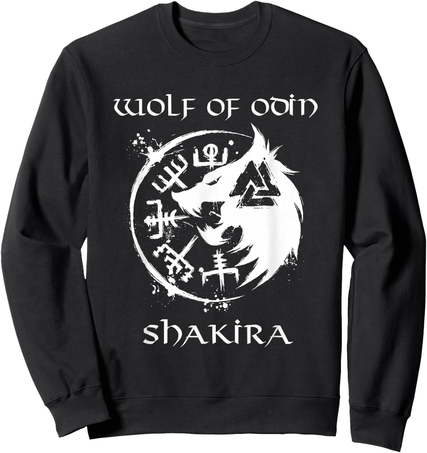 Wolf of Odin Shakira - Personalised Sweatshirt - Sweatshirt | Black
