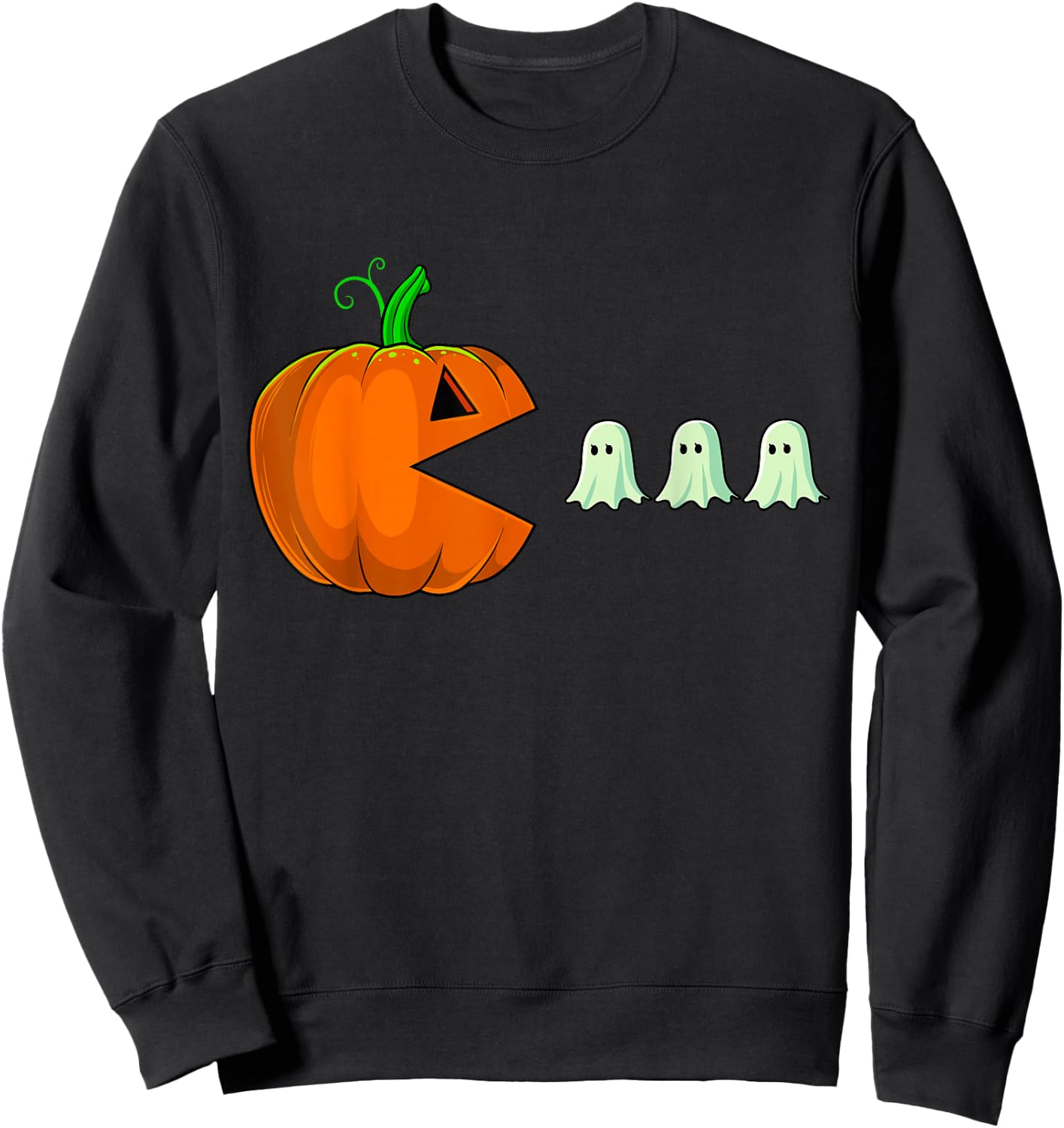Halloween Pumpkin Funny Ghosts Boys Kids Women Men Sweatshirt - Sweatshirt | Black