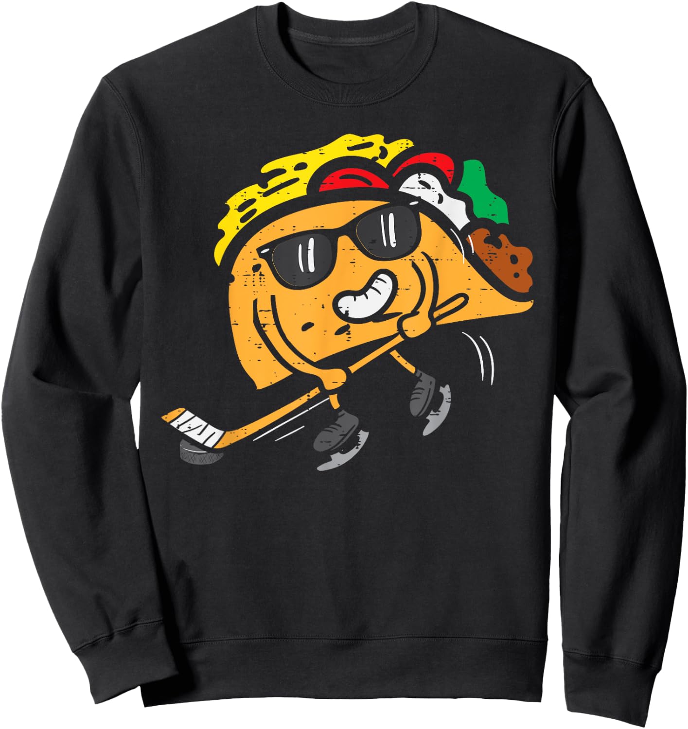 Taco Ice Hockey Cinco De Mayo Mexican Fiesta Boys Men Kids Sweatshirt - Sweatshirt | Black