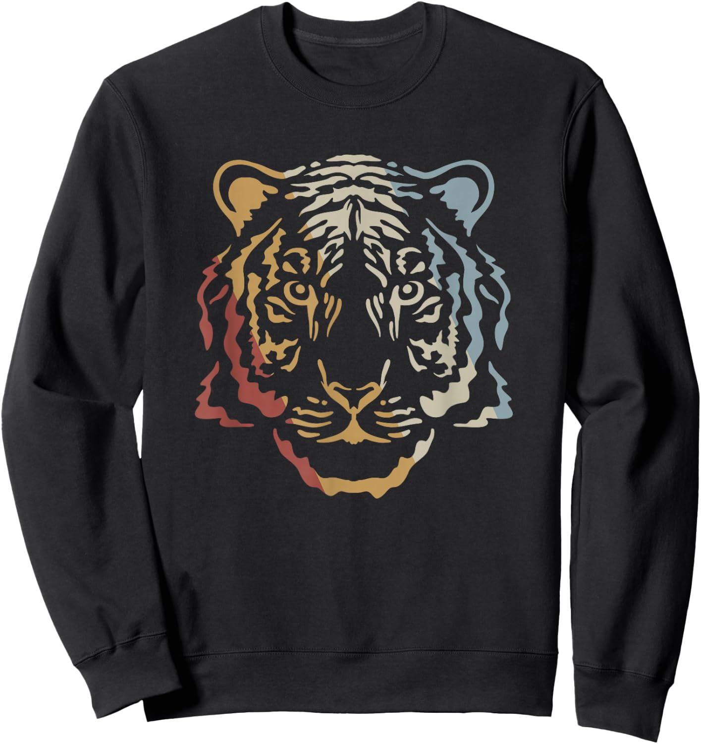 Tiger Retro Style Vintage Sweatshirt - Sweatshirt | Black