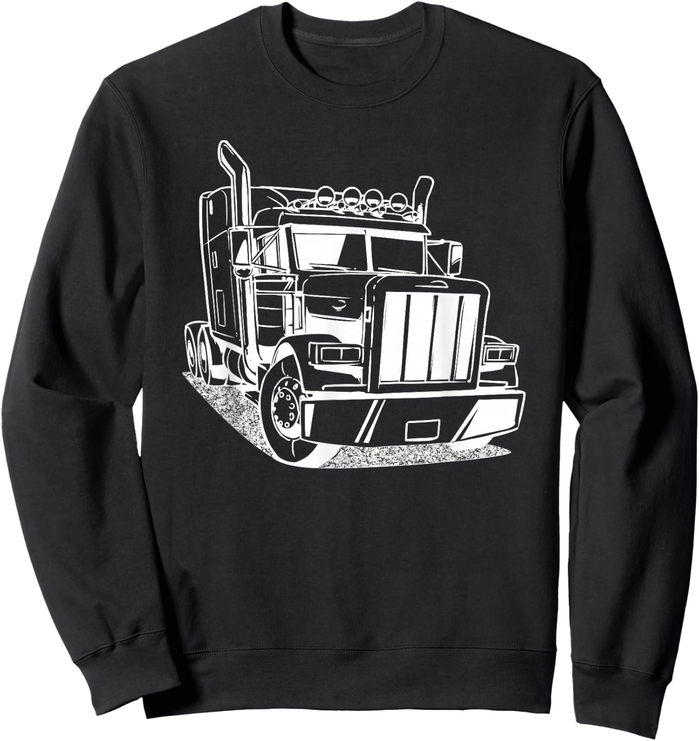 Diesel Big Rig 18 Wheeler Semi Trailer Truck Driver Trucker Sweatshirt - Sweatshirt | Black