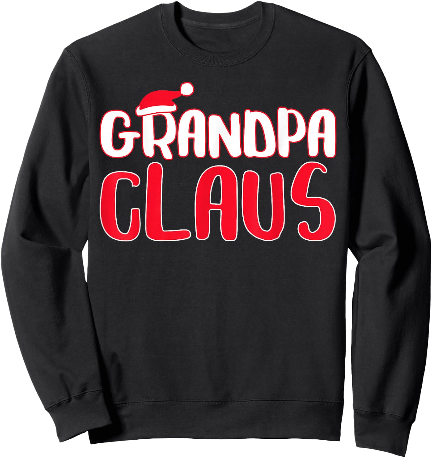 Grandpa Claus Shirts Men's Black Modern Christmas Sweatshirt - Sweatshirt | Black