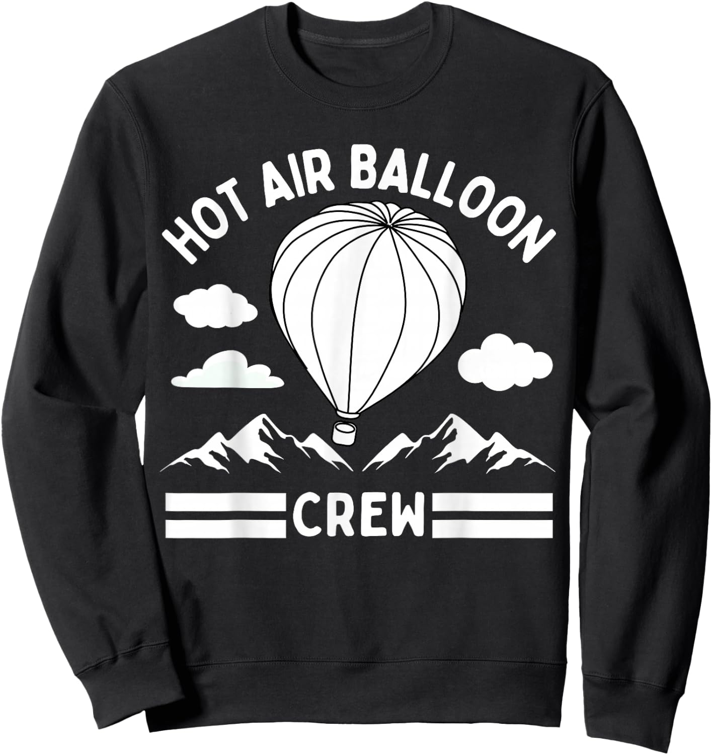 Hot Air Balloon Captain Ballooning Festival Hot Air Balloon Sweatshirt - Sweatshirt | Black