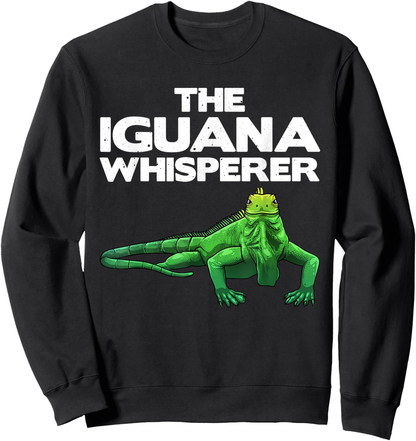 Funny Iguana Design Women Reptile Lover Herpetology Sweatshirt - Sweatshirt | Black