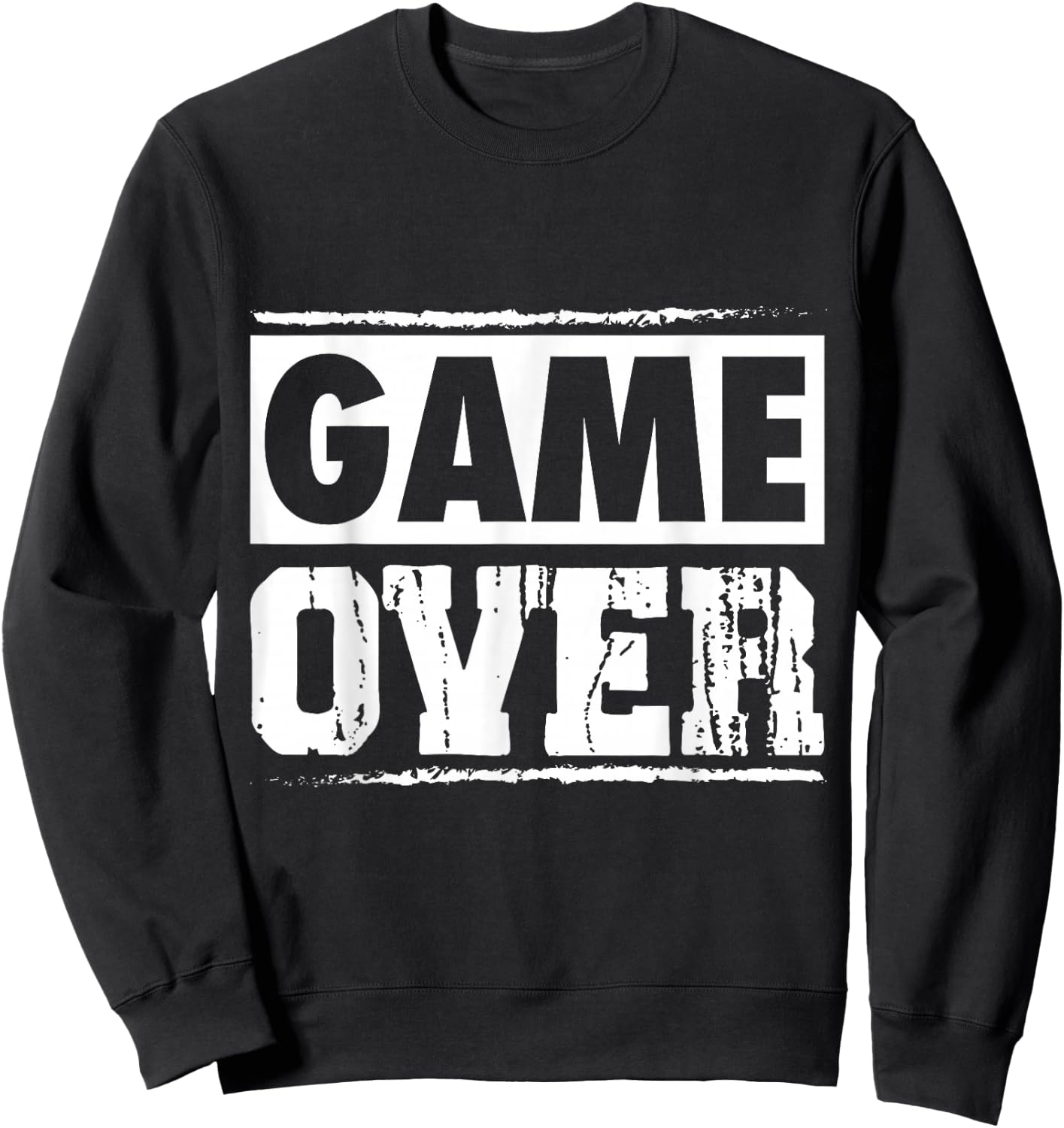 Game Over Vintage Retro Video Games Gaming arcade Men Women Sweatshirt - Sweatshirt | Black