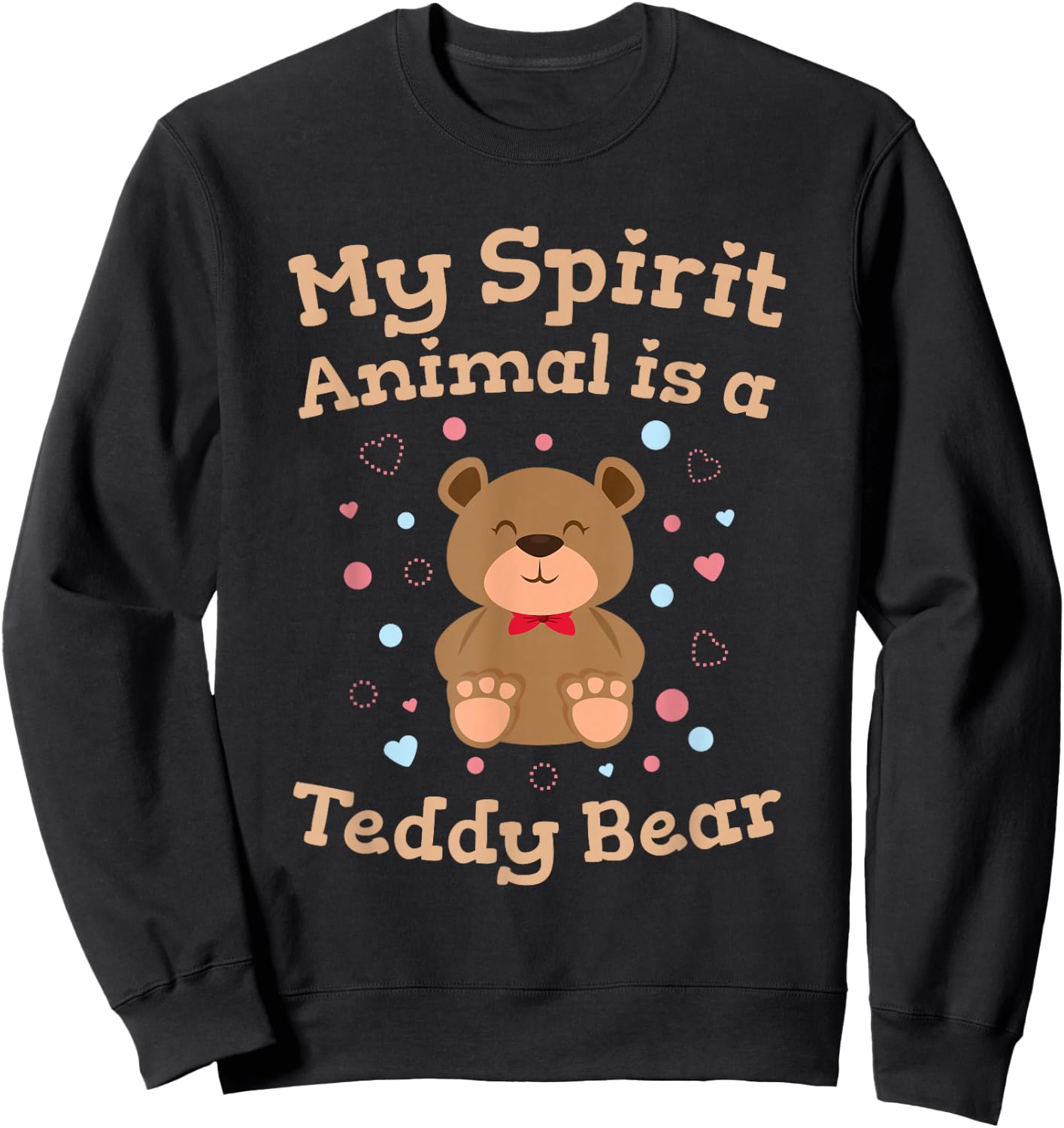 Teddy Bear Women Girls Cute Stuffed Toy Sweatshirt - Sweatshirt | Black