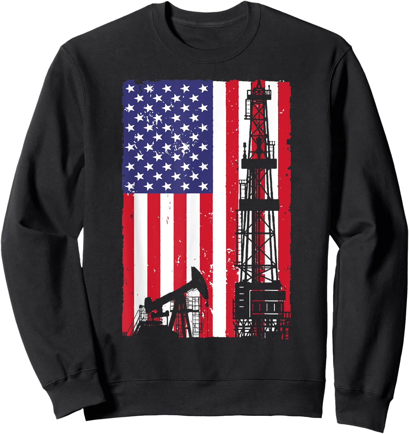 Cool Oil Field Art Women Oilfield Drilling Lovers Sweatshirt - Sweatshirt | Black