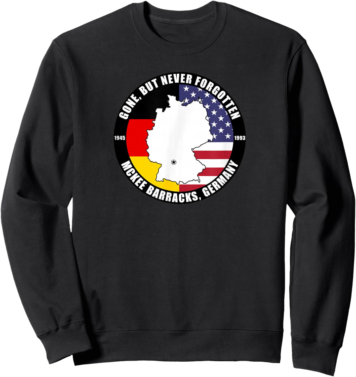McKee Barracks Germany Military Base Veteran Sweatshirt - Sweatshirt | Black
