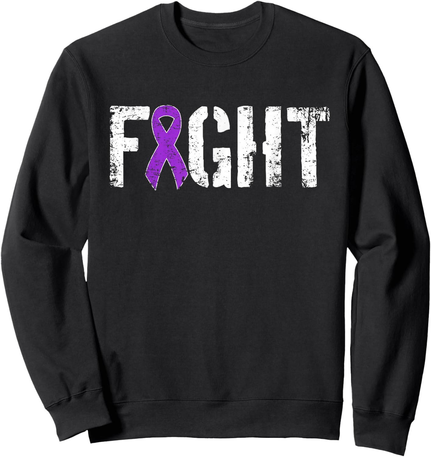 Fight Pancreatic Cancer - Military Style Awareness Ribbon Sweatshirt - Sweatshirt | Black