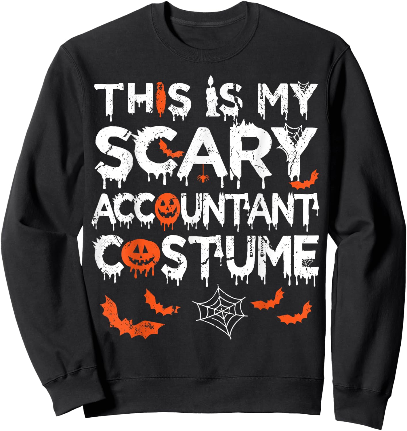 This Is My Scary Accountant Costume Funny Halloween Sweatshirt - Sweatshirt | Black