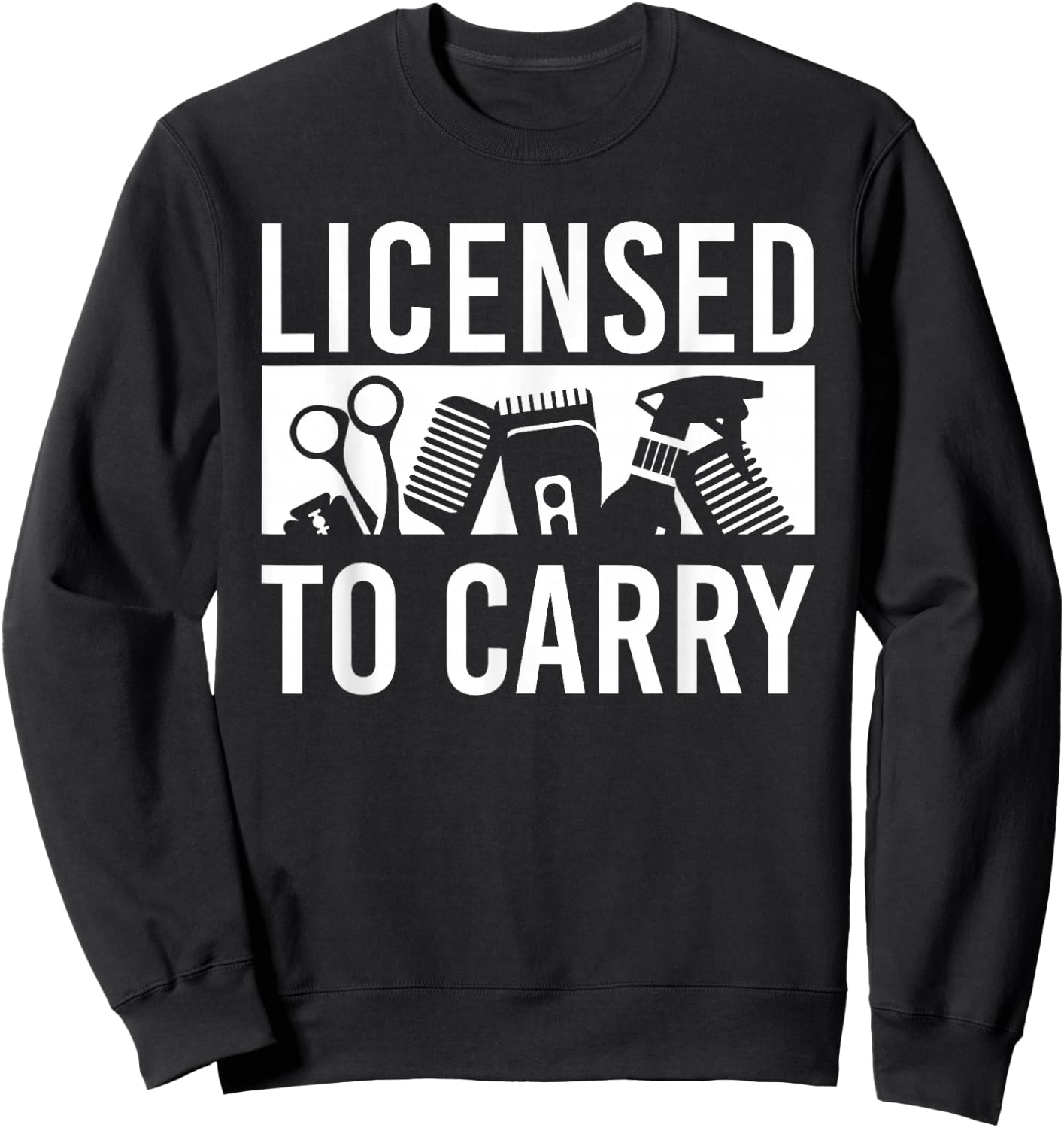 Cool Barber Women Hairstylist Hairdresser Hair Tools Sweatshirt - Sweatshirt | Black