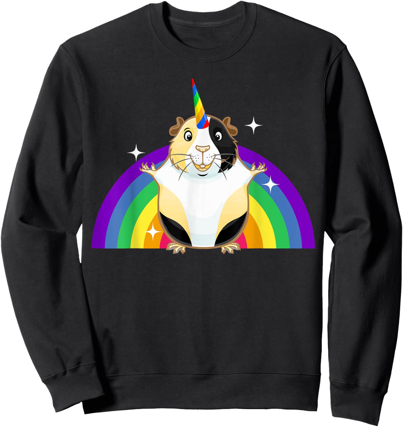 Guinea Pig Unicorn Rainbow Sweatshirt - Sweatshirt | Black