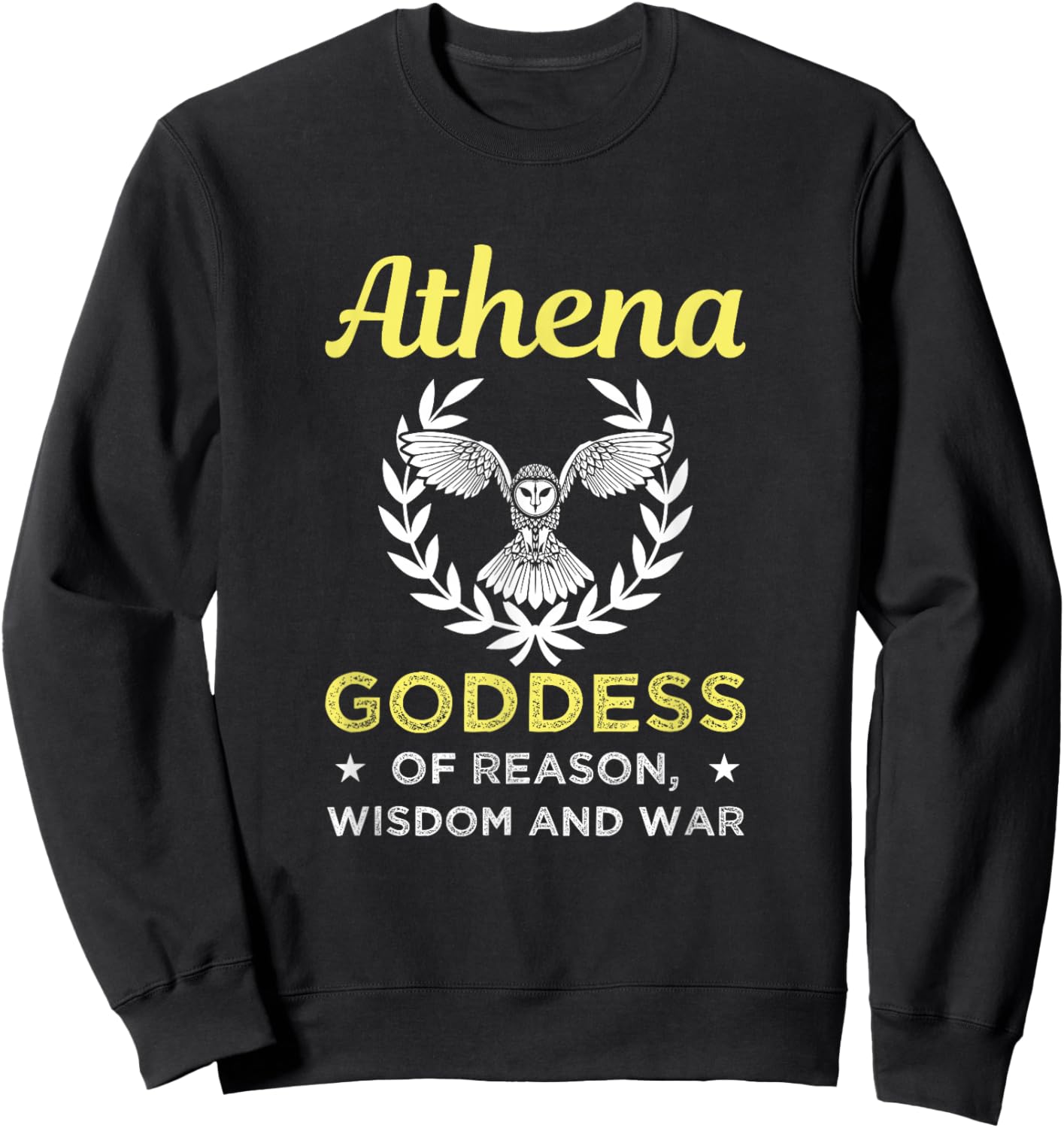 Athena Goddess Of Reason and War Greek Gods Mythology Sweatshirt - Sweatshirt | Black