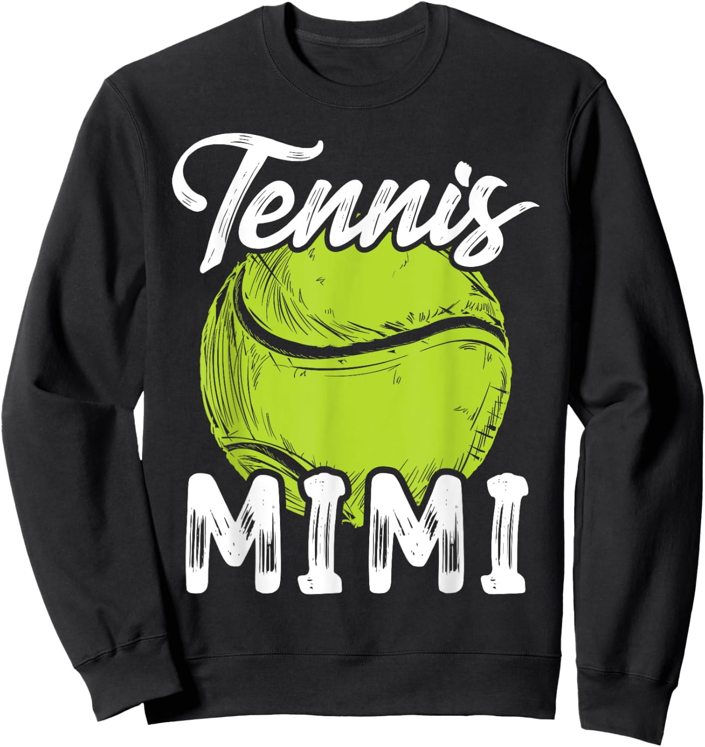 Tennis Mimi Women Family Matching Set Tennis Ball Player Sweatshirt - Sweatshirt | Black
