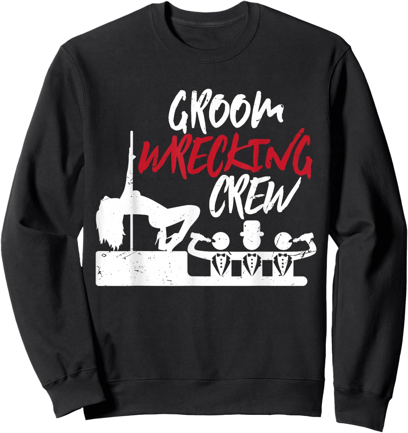Grooms Crew | Wedding Bucks Groom Groomsmen | Bachelor Party Sweatshirt - Sweatshirt | Black