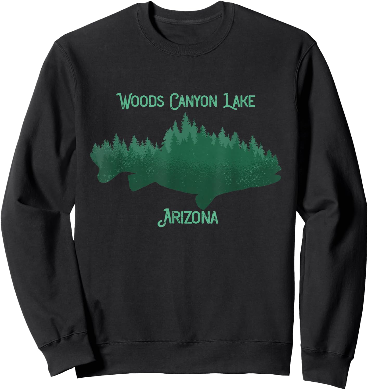 Woods Canyon Lake Arizona Souvenir Sweatshirt - Sweatshirt | Black