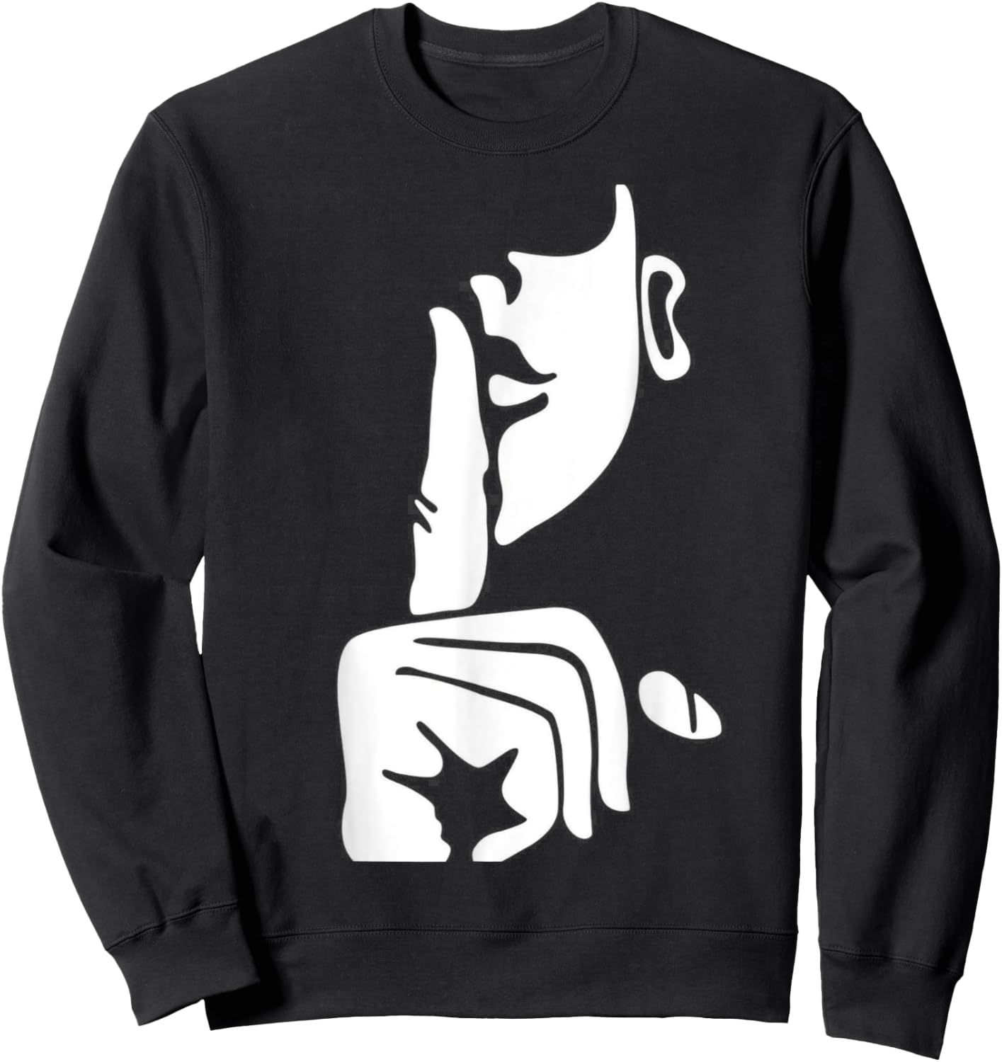 Shut up, keep trap shut, keep secret Meme Fitness Sweatshirt - Sweatshirt | Black