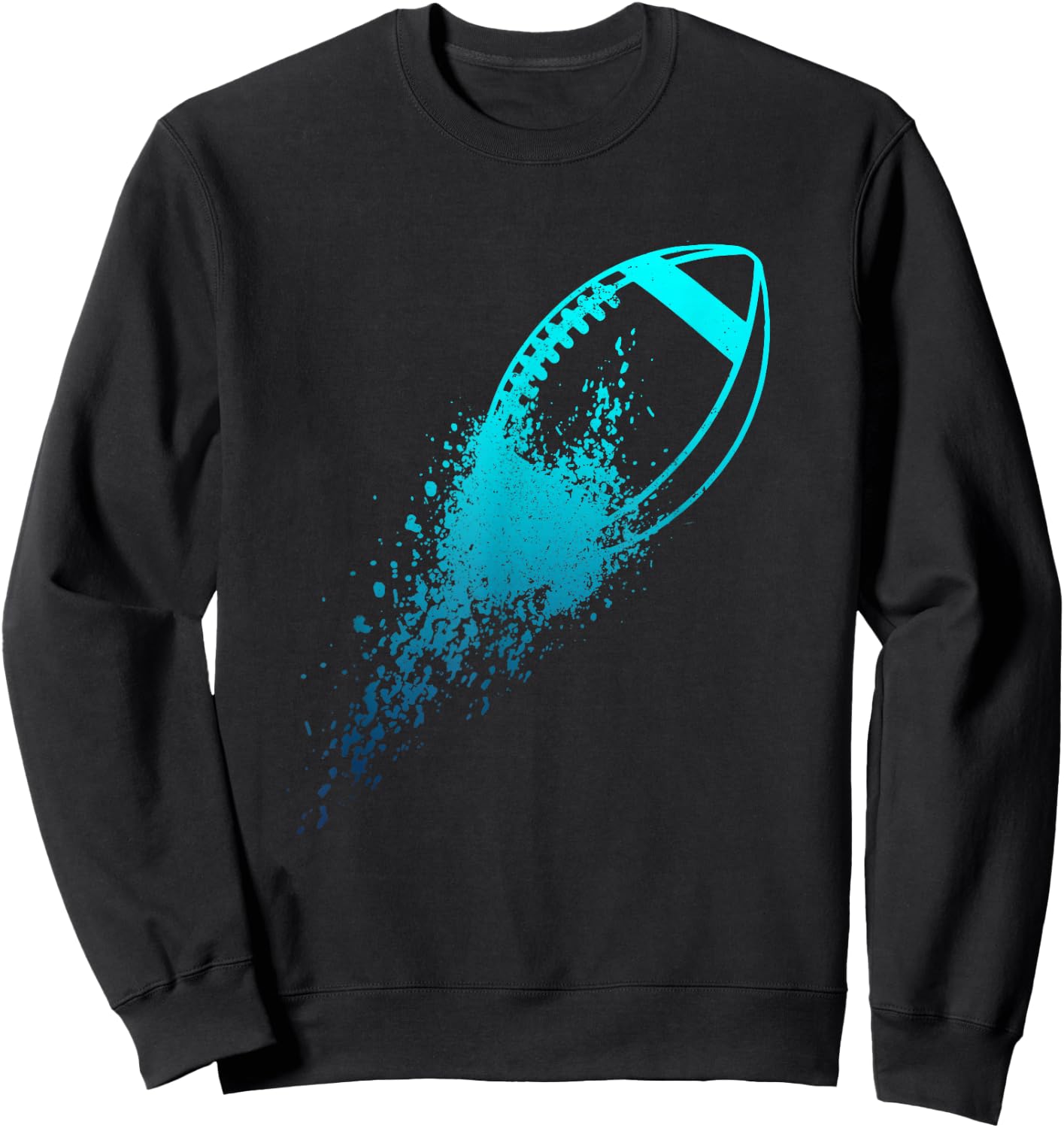 Football Quarterback Lineman Vintage Football Player Sweatshirt - Sweatshirt | Black