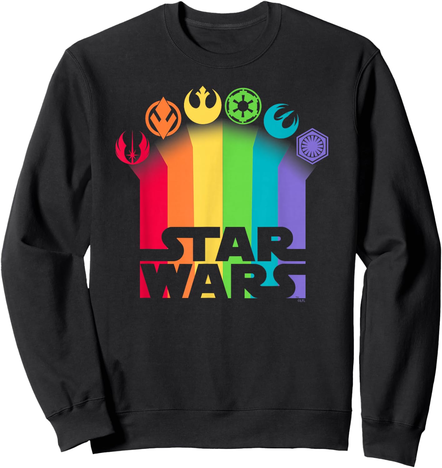Star Wars Logo with Pride Icons Sweatshirt - Sweatshirt | Black
