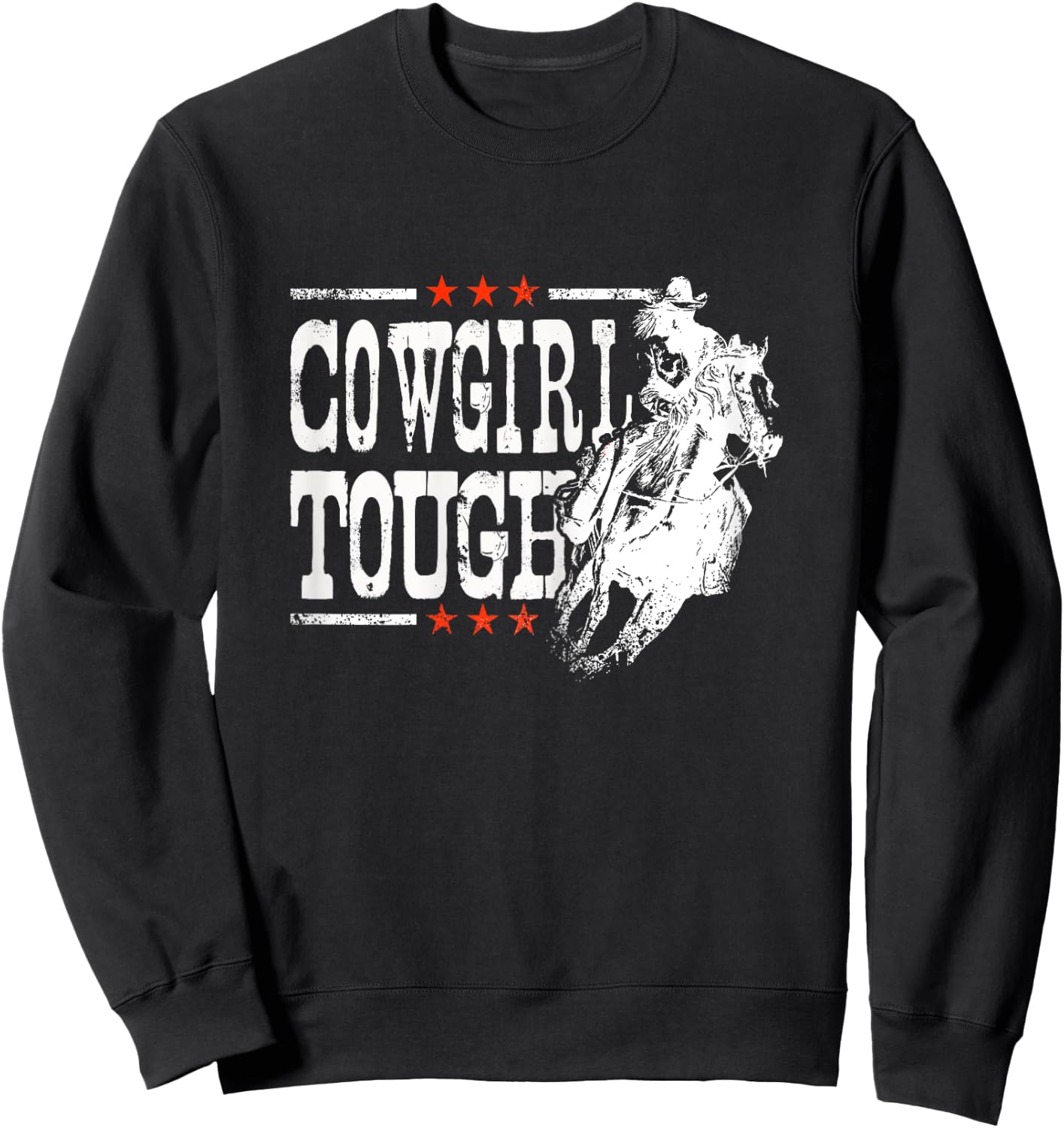 Cowgirl Tough Shirt Cowgirl Shirt Tough Cow Girl Sweatshirt - Sweatshirt | Black