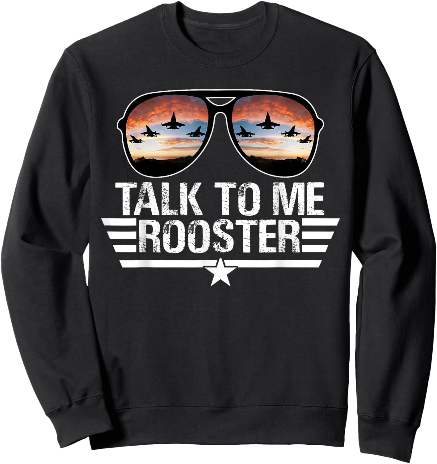Talk To Me Rooster , Black Sweatshirt - Sweatshirt | Black