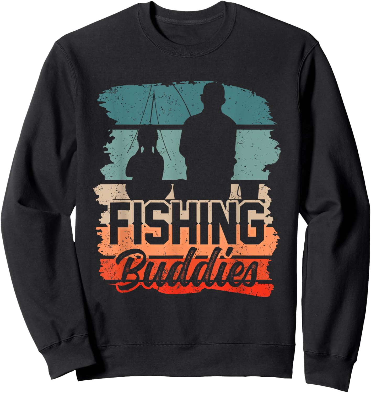 Fishing Buddies Fisher Buddy Fisherman Sweatshirt - Sweatshirt | Black