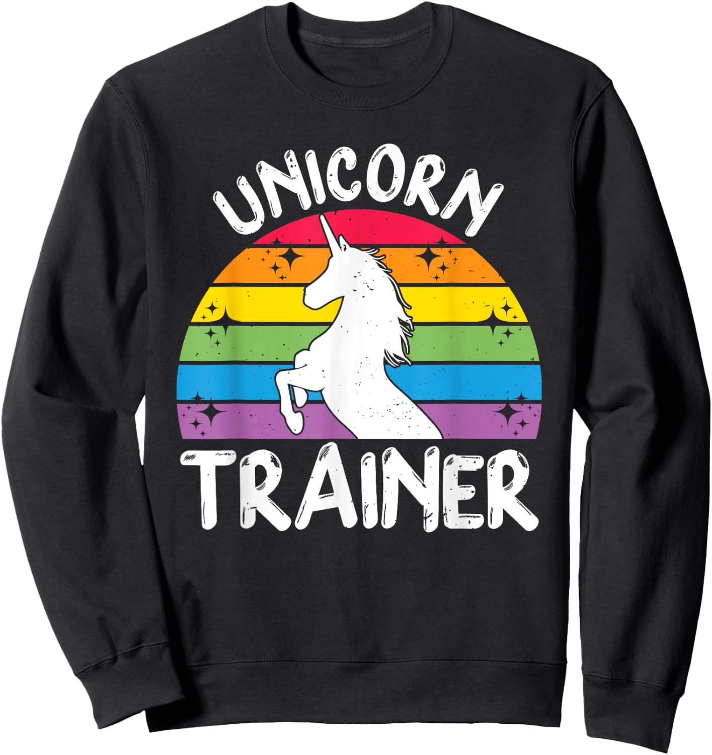 Unicorn Trainer Rainbow Horse Halloween Unicorn Training Sweatshirt - Sweatshirt | Black