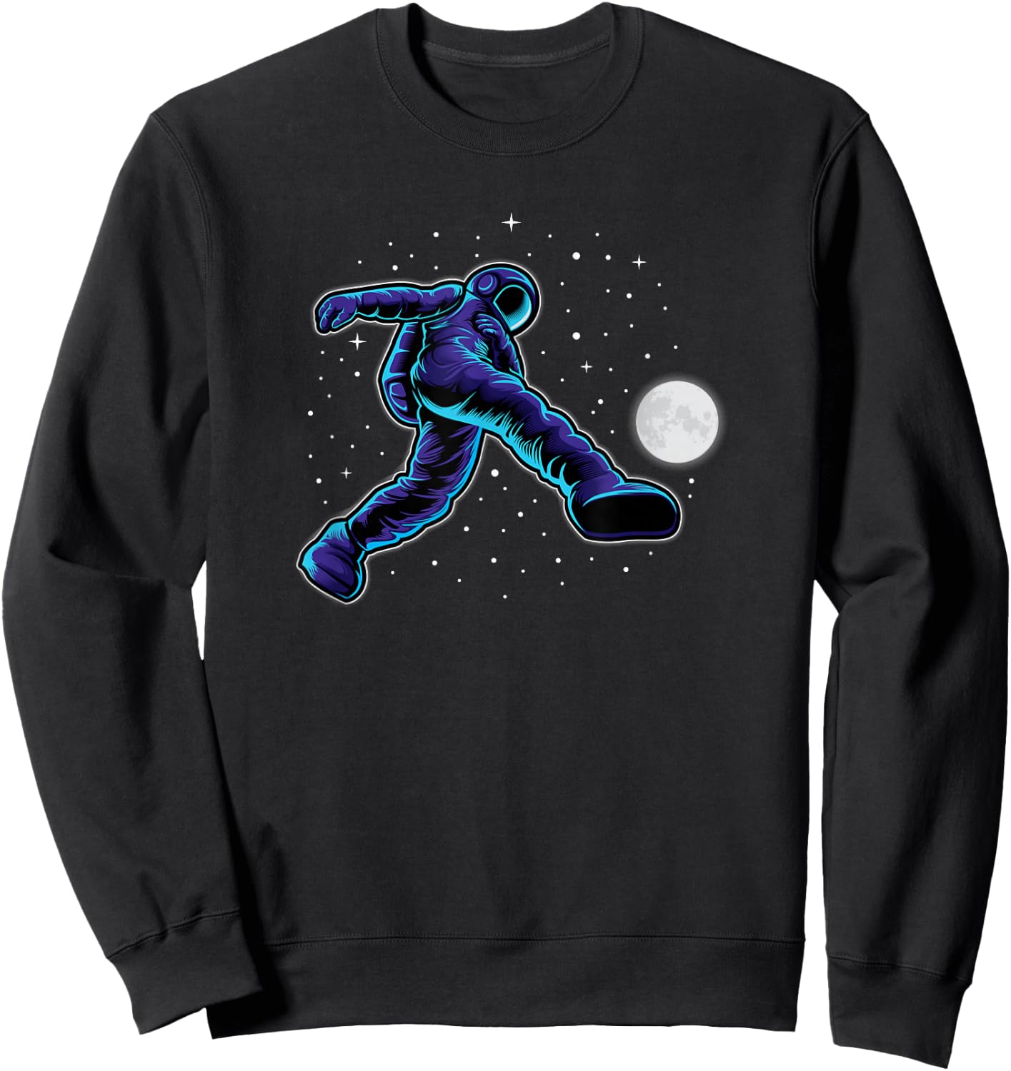 Astronaut Shirt Soccer Playing In Space Soccer Players Gift Sweatshirt - Sweatshirt | Black