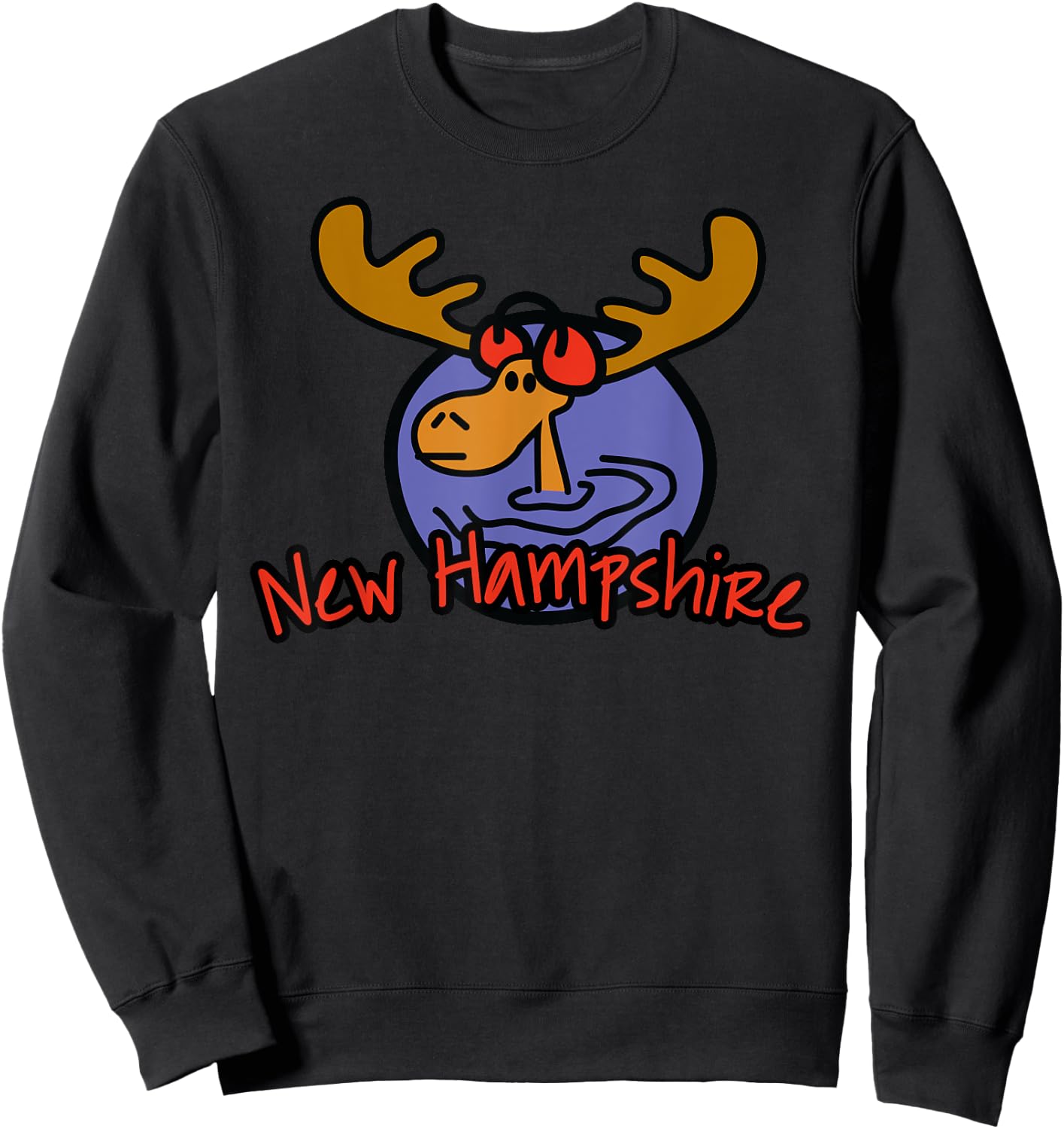New Hampshire Moose product Sweatshirt - Sweatshirt | Black