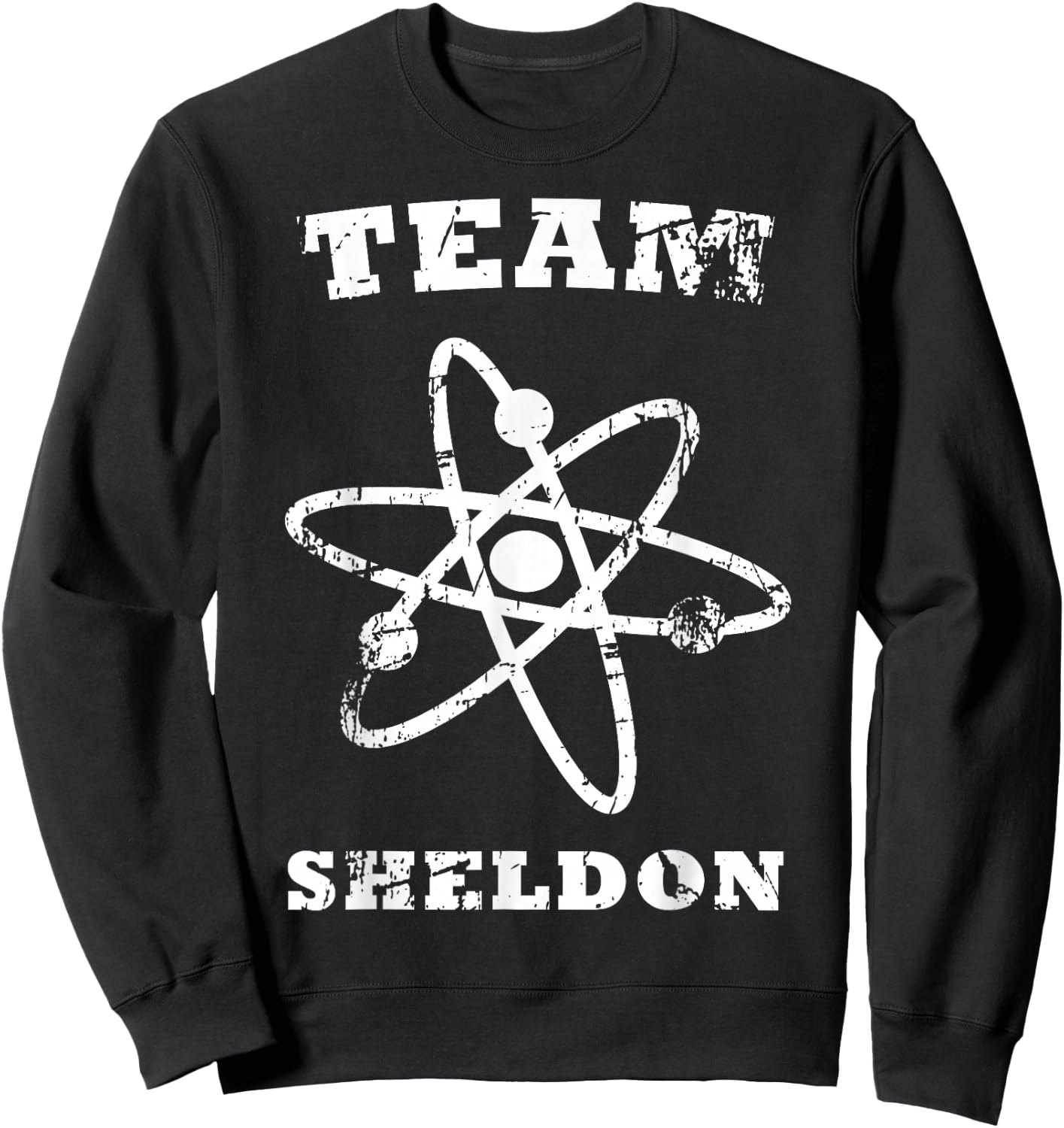The Big Bang Theory Logo Team Sheldon Atom Sweatshirt - Sweatshirt | Black