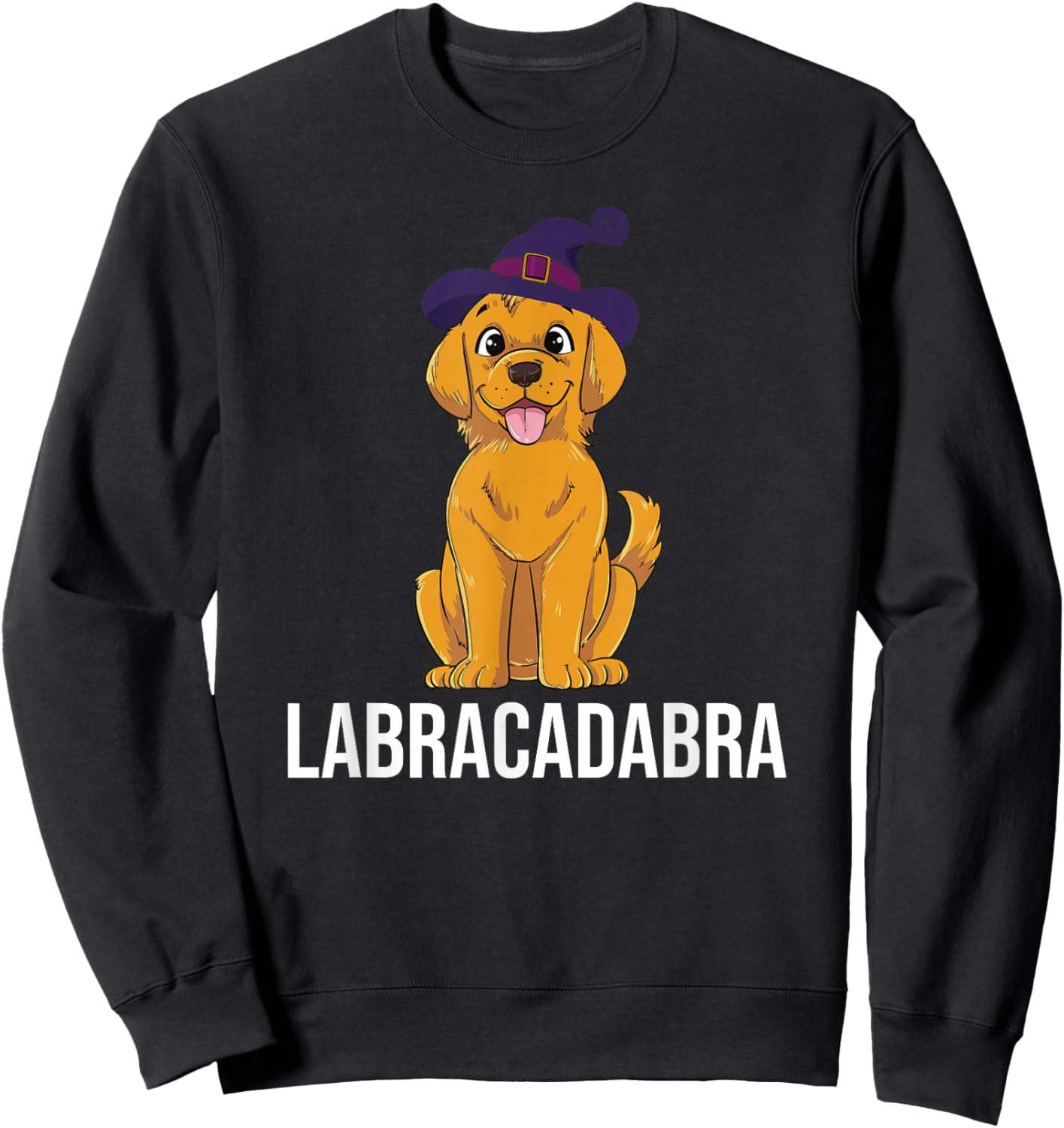 Labracadabra Dog Labrador Golden Retriever Sweatshirt - Sweatshirt | Black