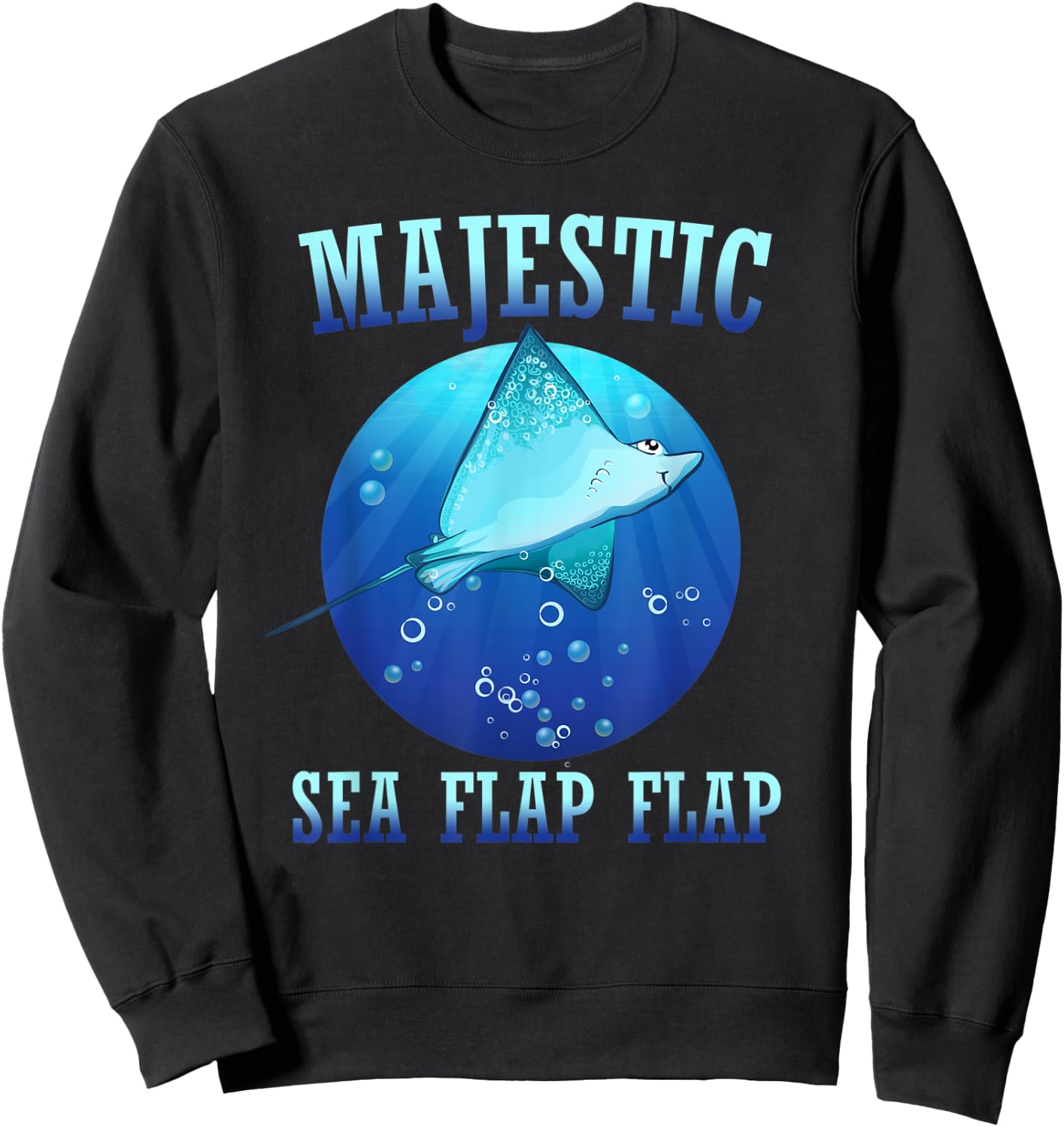 Majestic Sea Flap Flap Stingray Sweatshirt - Sweatshirt | Black