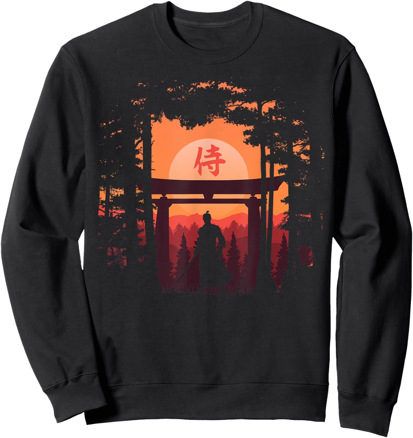 Japanese Samurai Warrior Japanese Swordmen Sweatshirt - Sweatshirt | Black