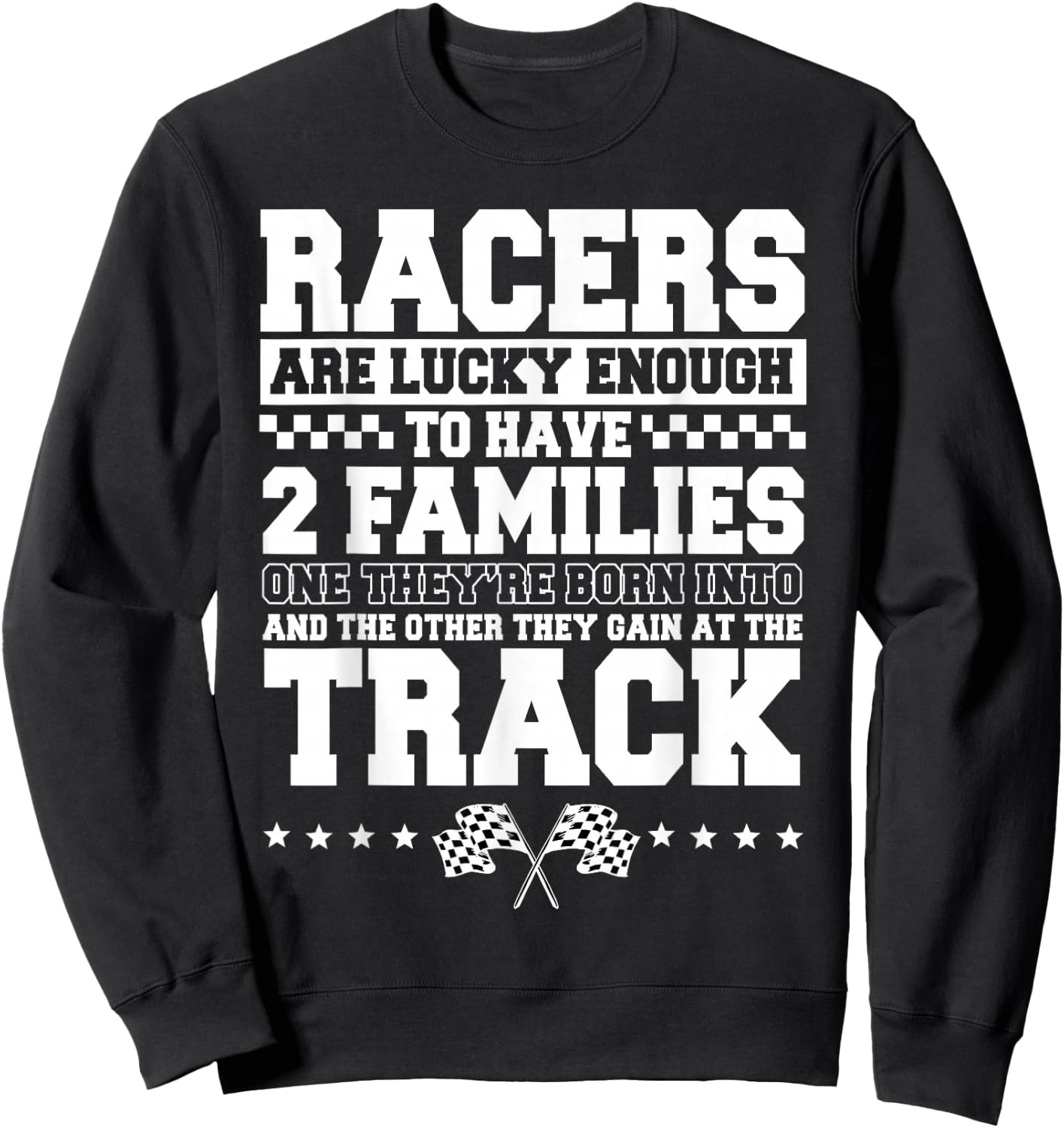 Dirt Track Racing Automobile Race Bike Car Racers Motocross Small Sweatshirt - Sweatshirt | Black