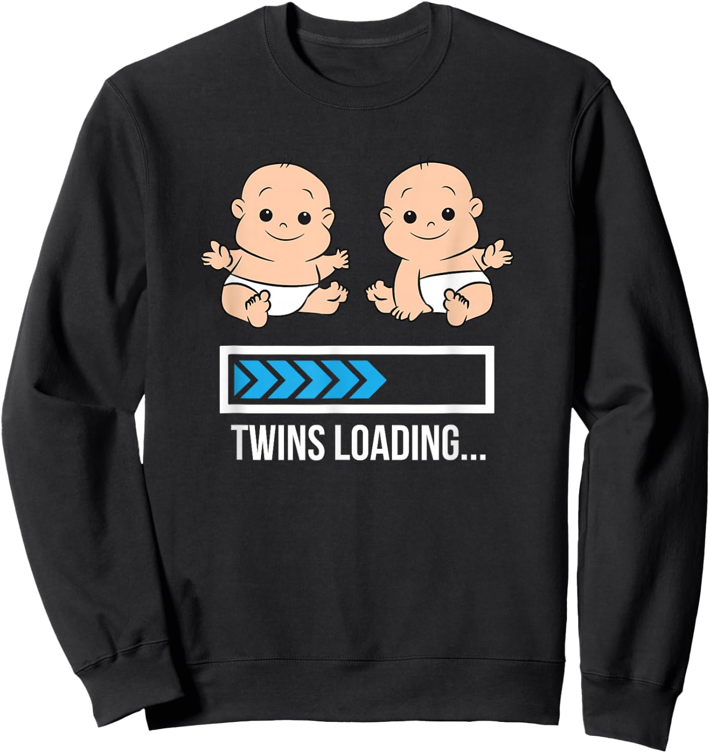 Mom Of Twin Pregnancy Twins Are Loading Pregnant With Twins Sweatshirt - Sweatshirt | Black
