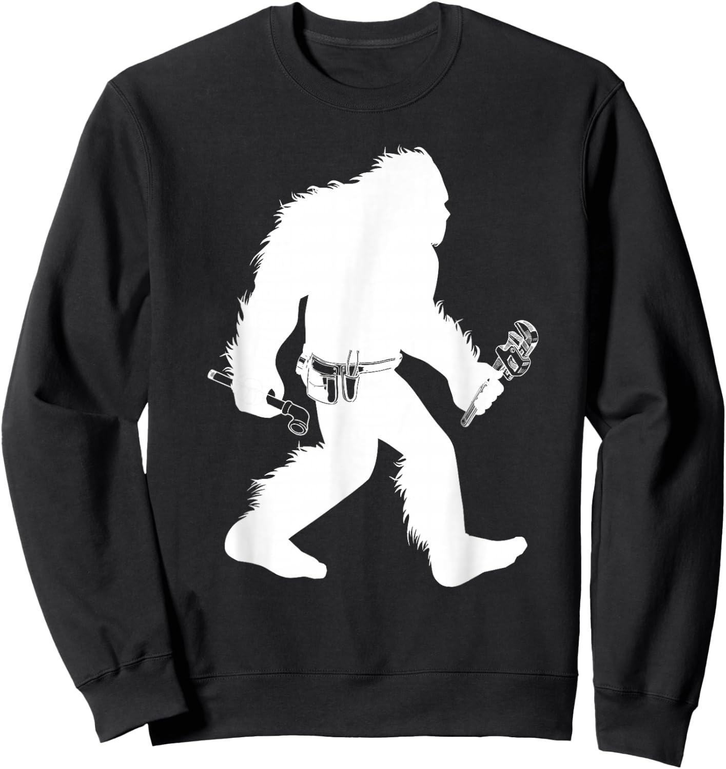 Bigfoot Pipefitter Cryptid Welder Sasquatch Steamfitter Sweatshirt - Sweatshirt | Black