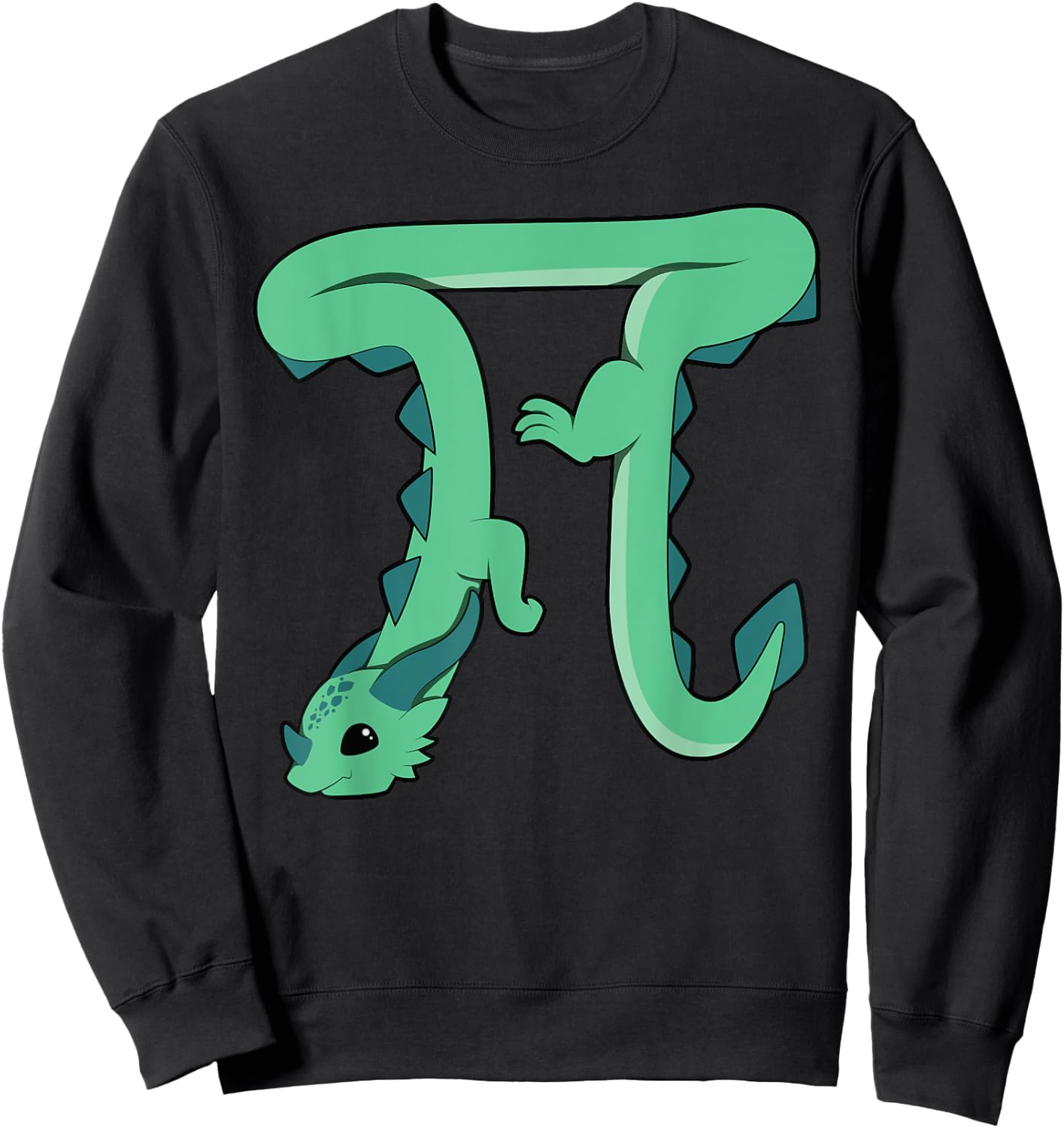 Dragon In The Shape Of Pi Math Teacher Women Girls Kids Sweatshirt - Sweatshirt | Black