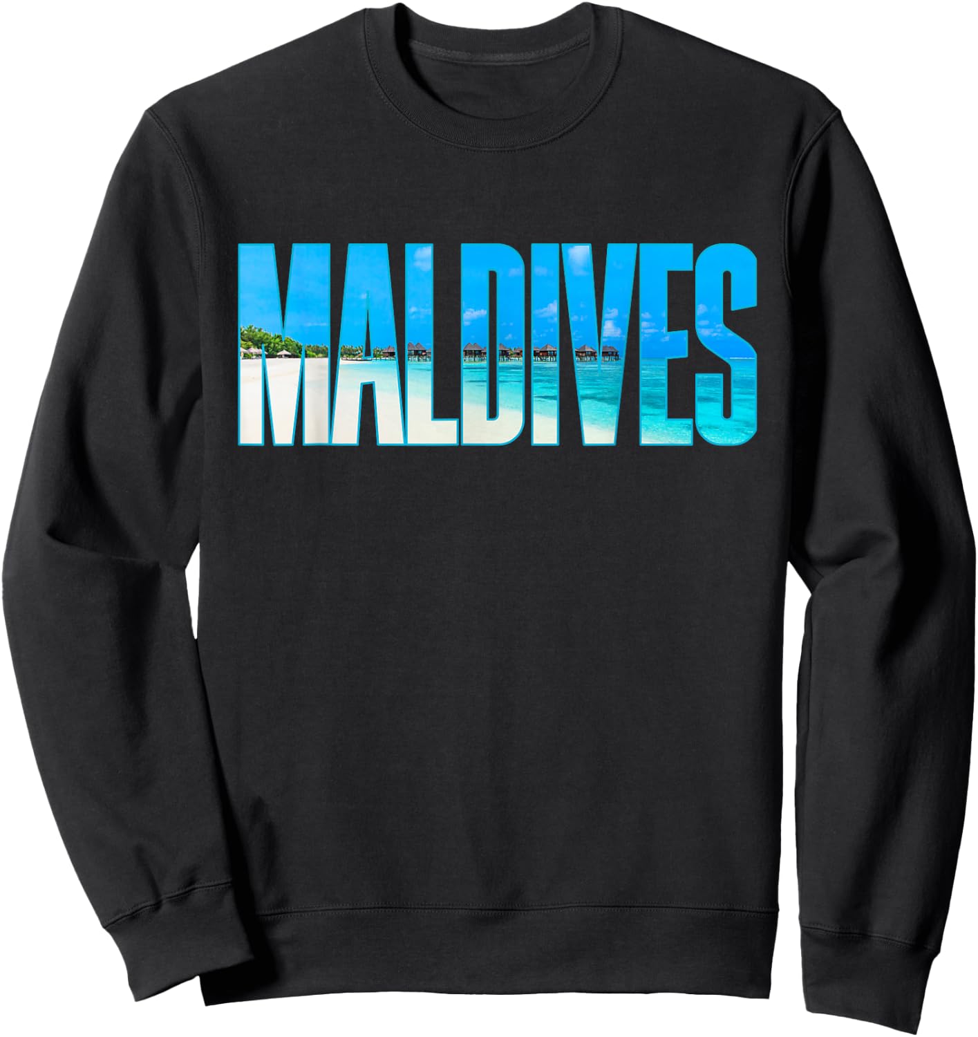 Maldives T Shirt Souvenir For Couple Or Family Summer Vacay Sweatshirt - Sweatshirt | Black